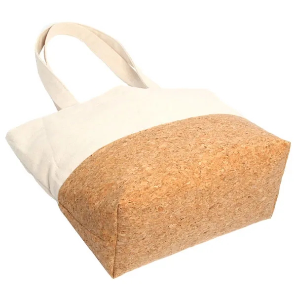 Cork Canvas Tote Shopping Bag, custom tote bag with logo imprint 4