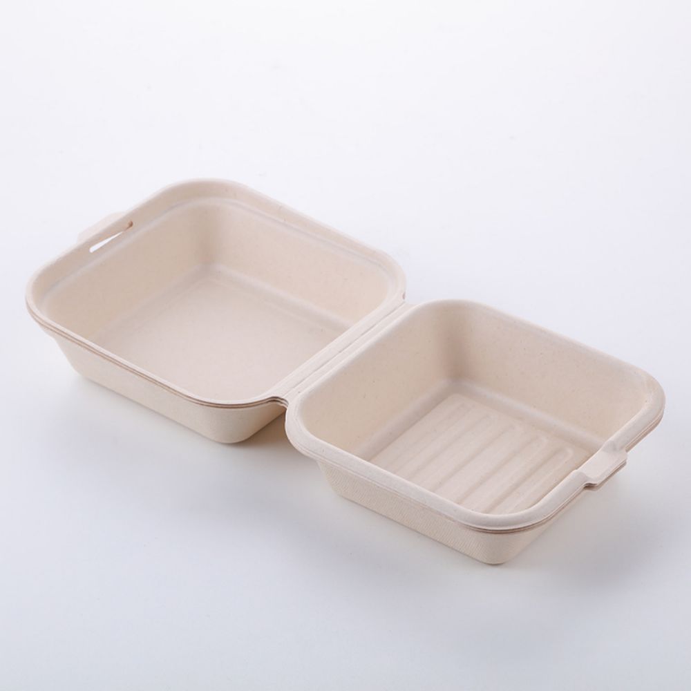 Printed Disposable Degradable Take Away Hamburger Boxes 4