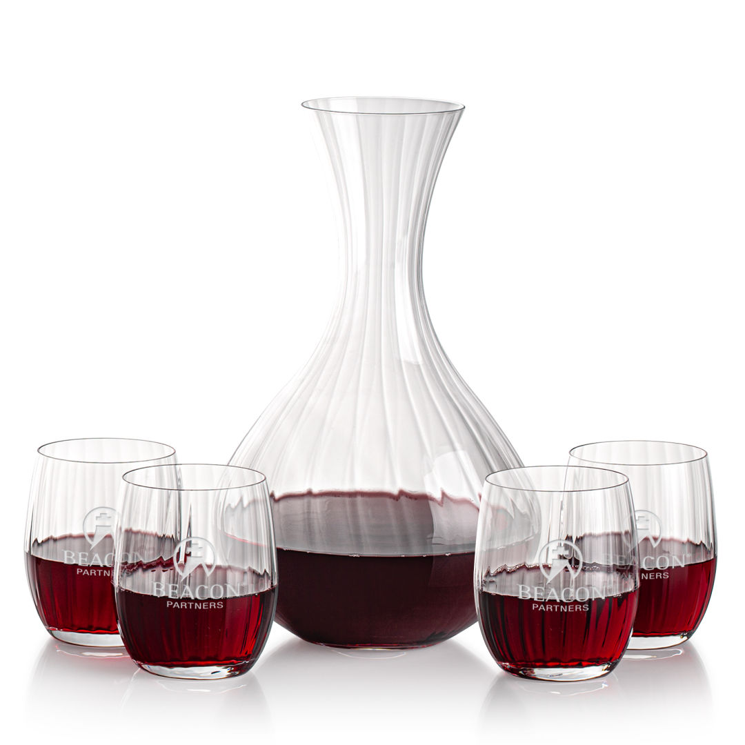 Amerling Carafe & Stemless Wine 6