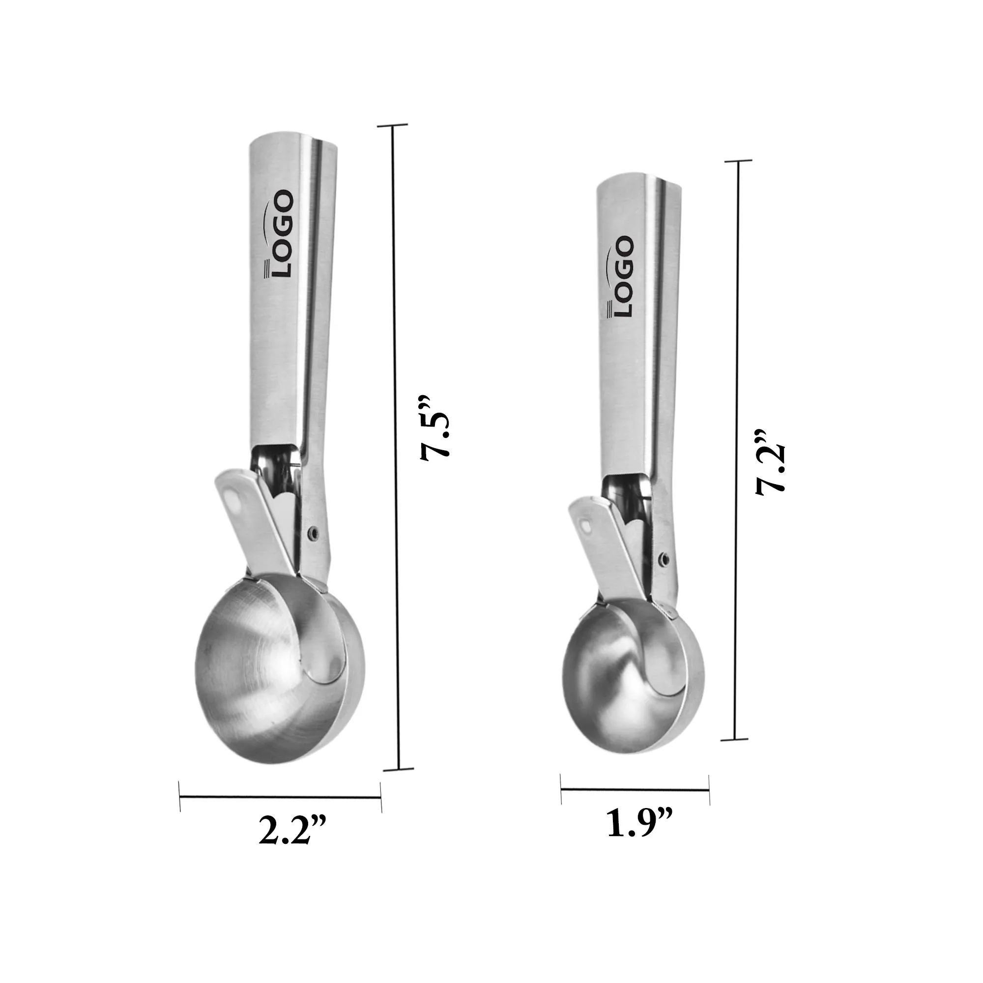 MOQ 100PCS Stainless Ice Cream Scoop With Rebound Function 4