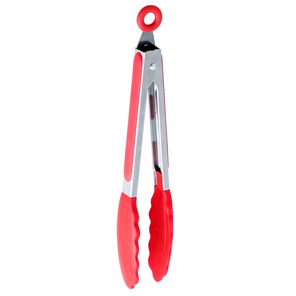 Stainless Steel Locking Kitchen Tongs With Silicone Tips Set 4