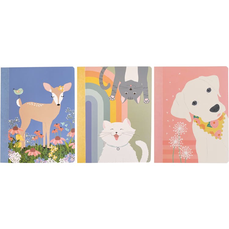 Composition Books - 3 Fashion Covers 100 Sheets 1