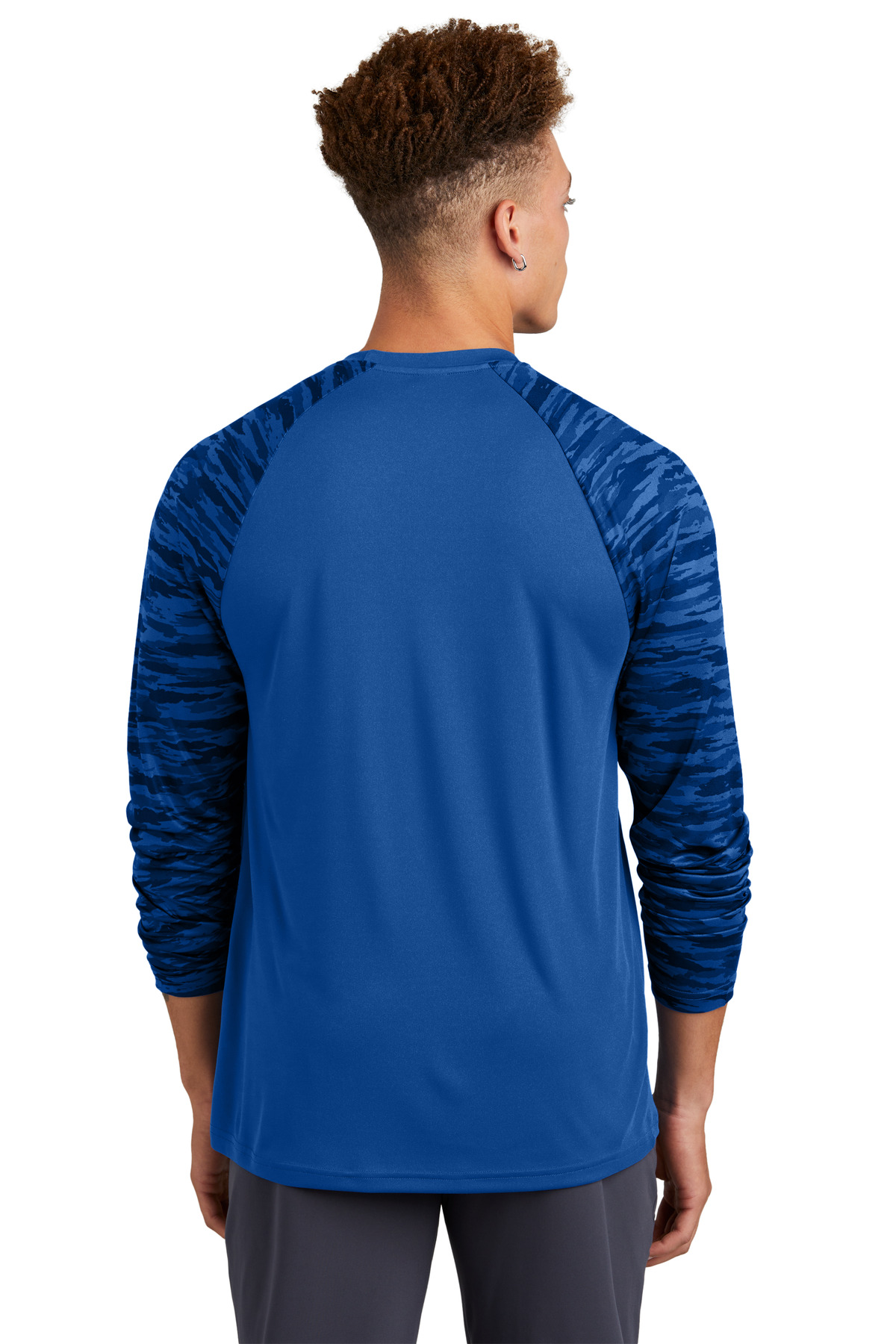 Sport-Tek Drift Camo Colorblock Long Sleeve Tee ST376LS 27