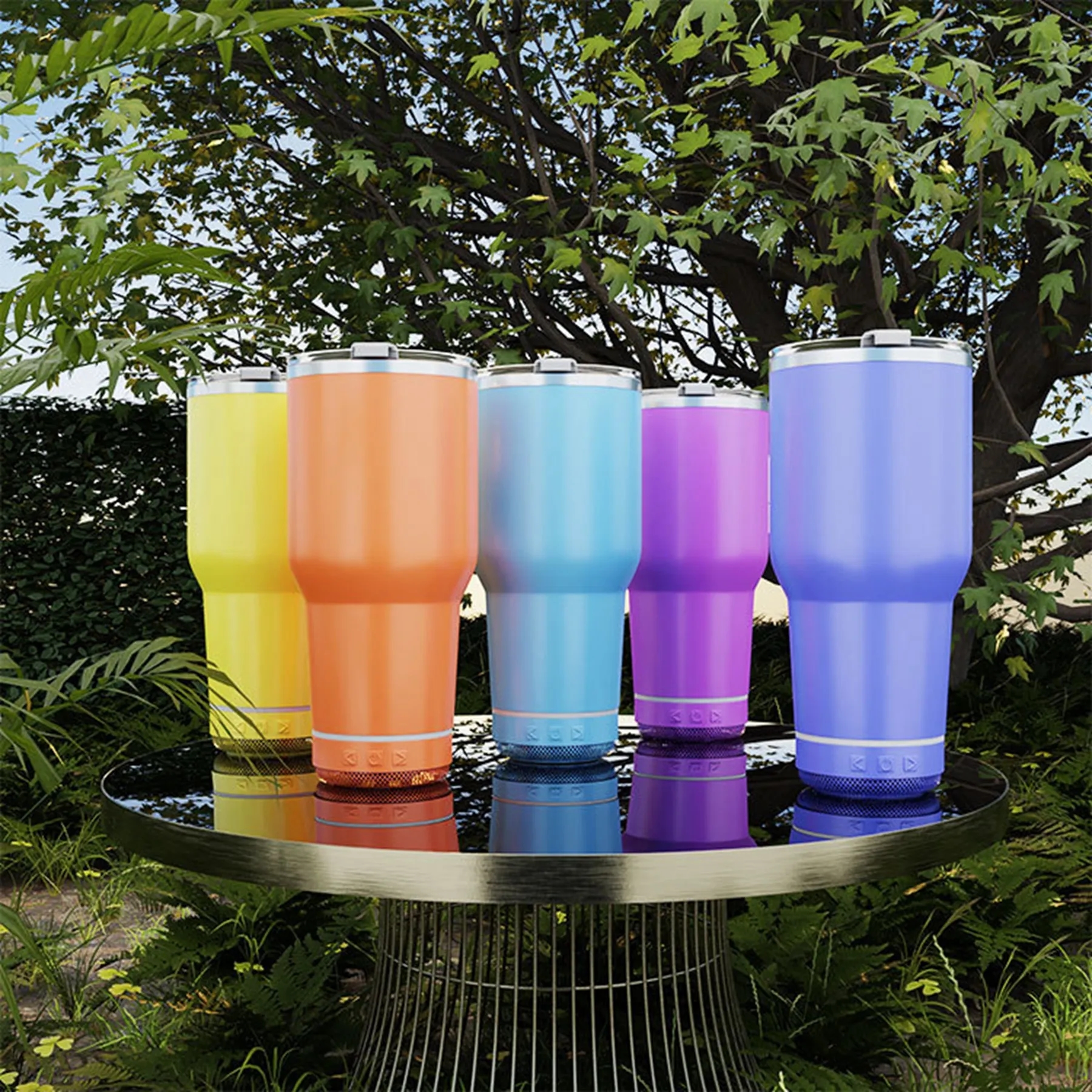 30 Oz. Double Wall Metal Beer Mug with Wireless Speaker 8