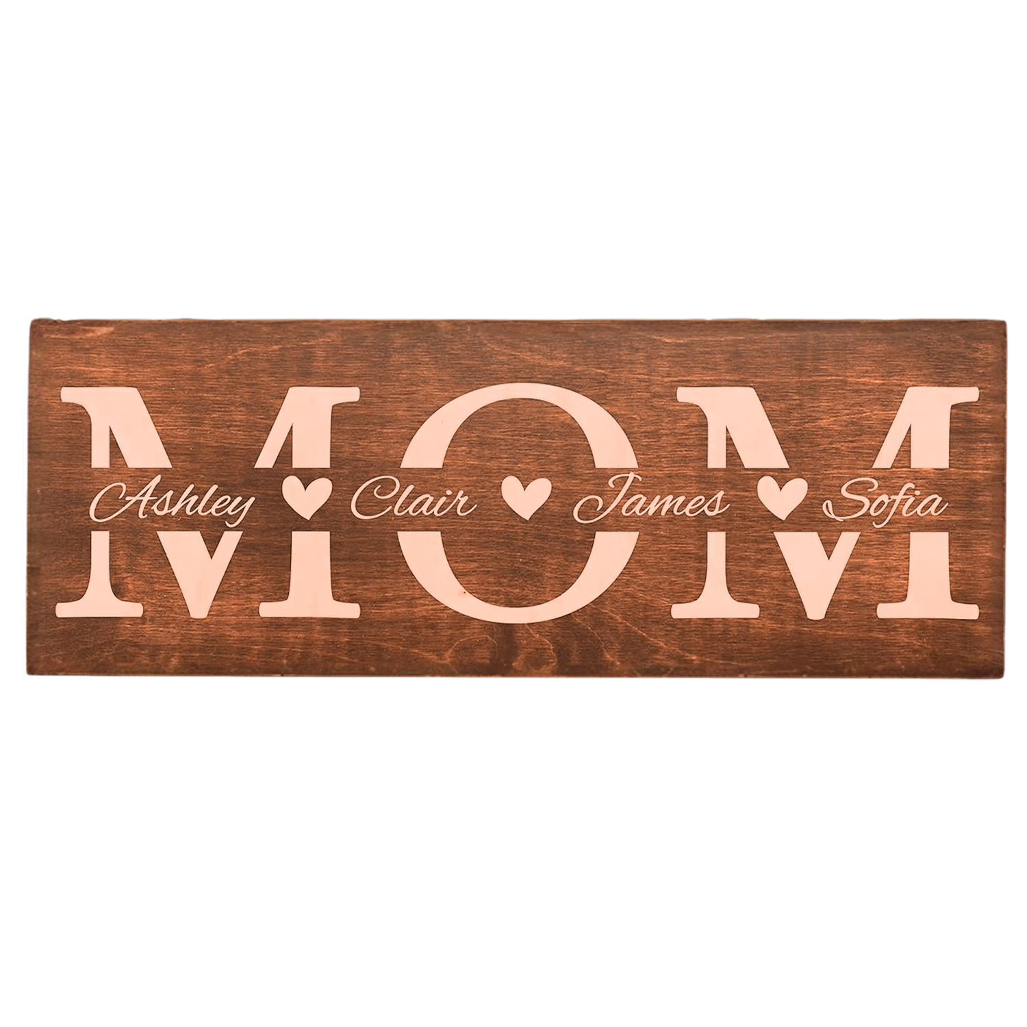 Custom Engraved Wooden Family Name Wall Sign 3