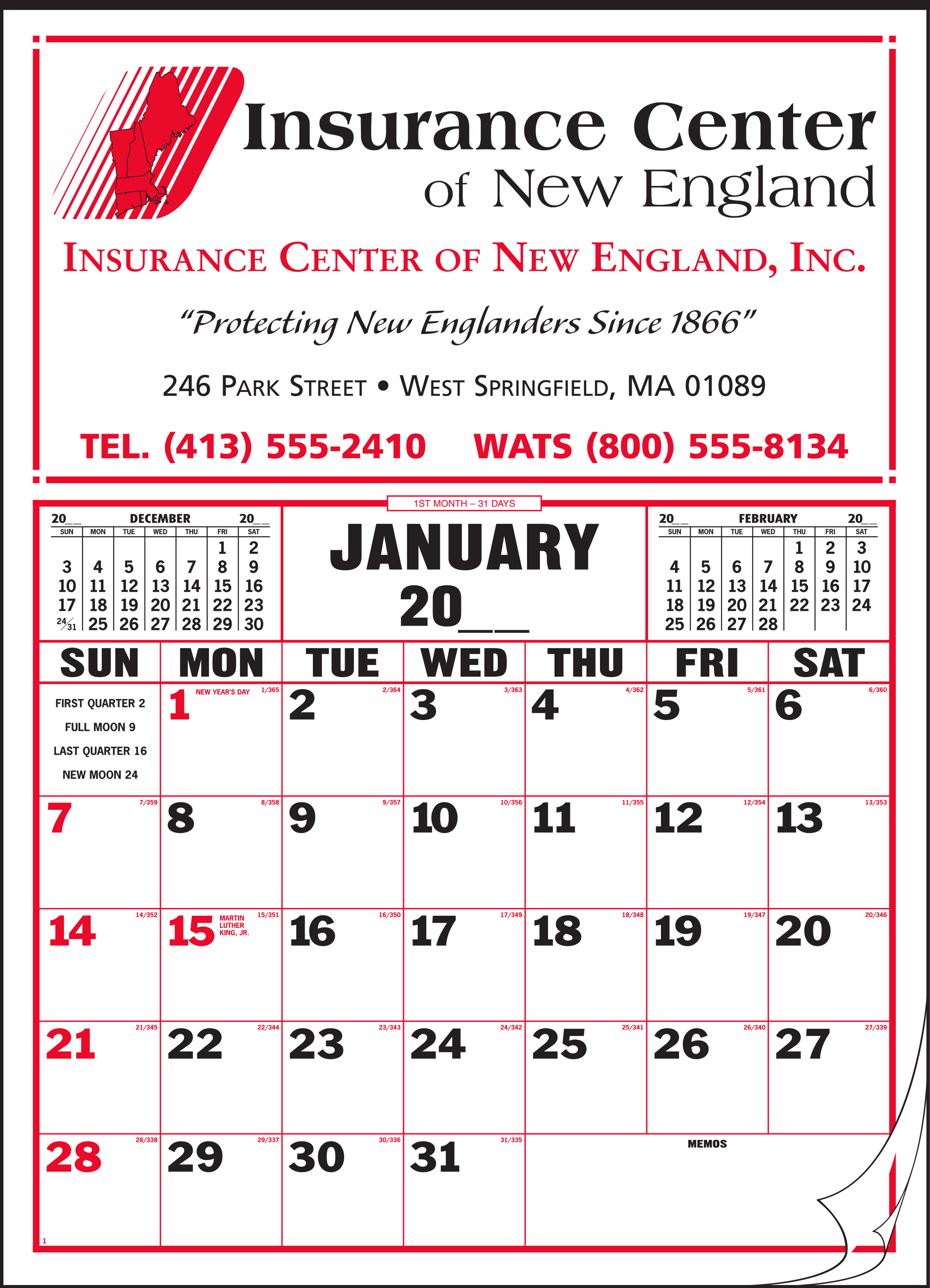 Style 96 Large 12-Sheet Calendar 1