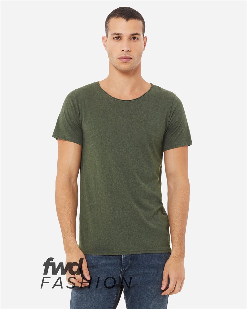 Unisex FWD Fashion Triblend Raw Neck Tee - 3414 6