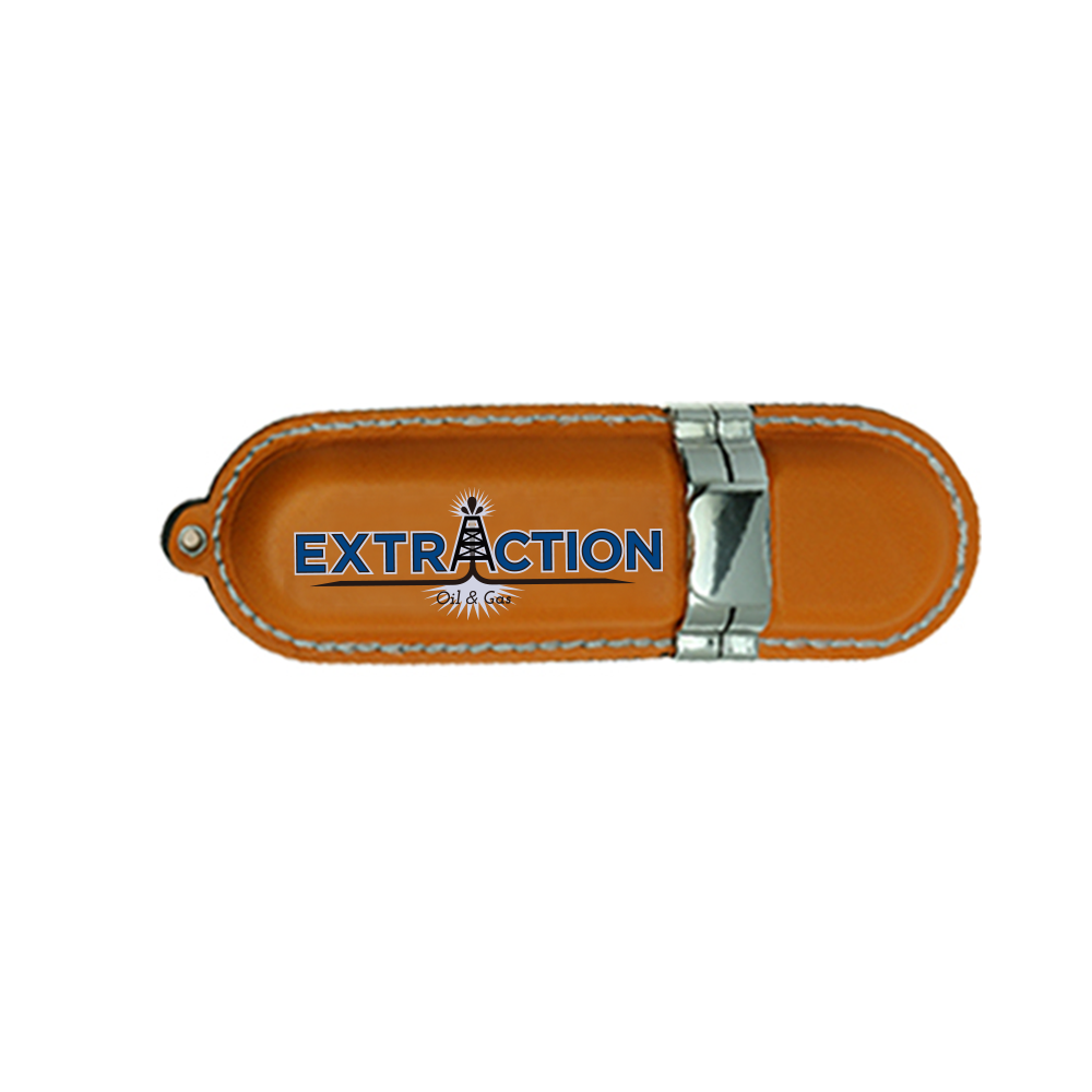 Hazelhurst Leather Round Stitch USB 6