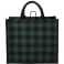 Buffalo Plaid Printed Jute Tote 32