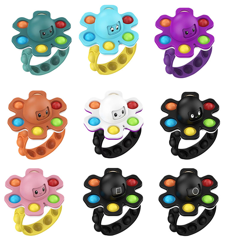 Octopus Pop Fidget Spinners w /Bubble Bracelet 14