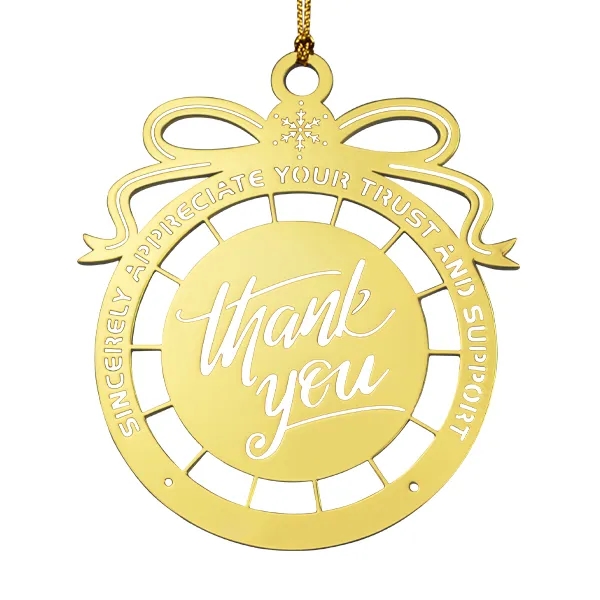 2" Custom Laser Cut Gold Ornaments(2mm) 3