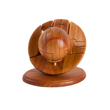 Unique Mahagany BaseBall Puzzle 2