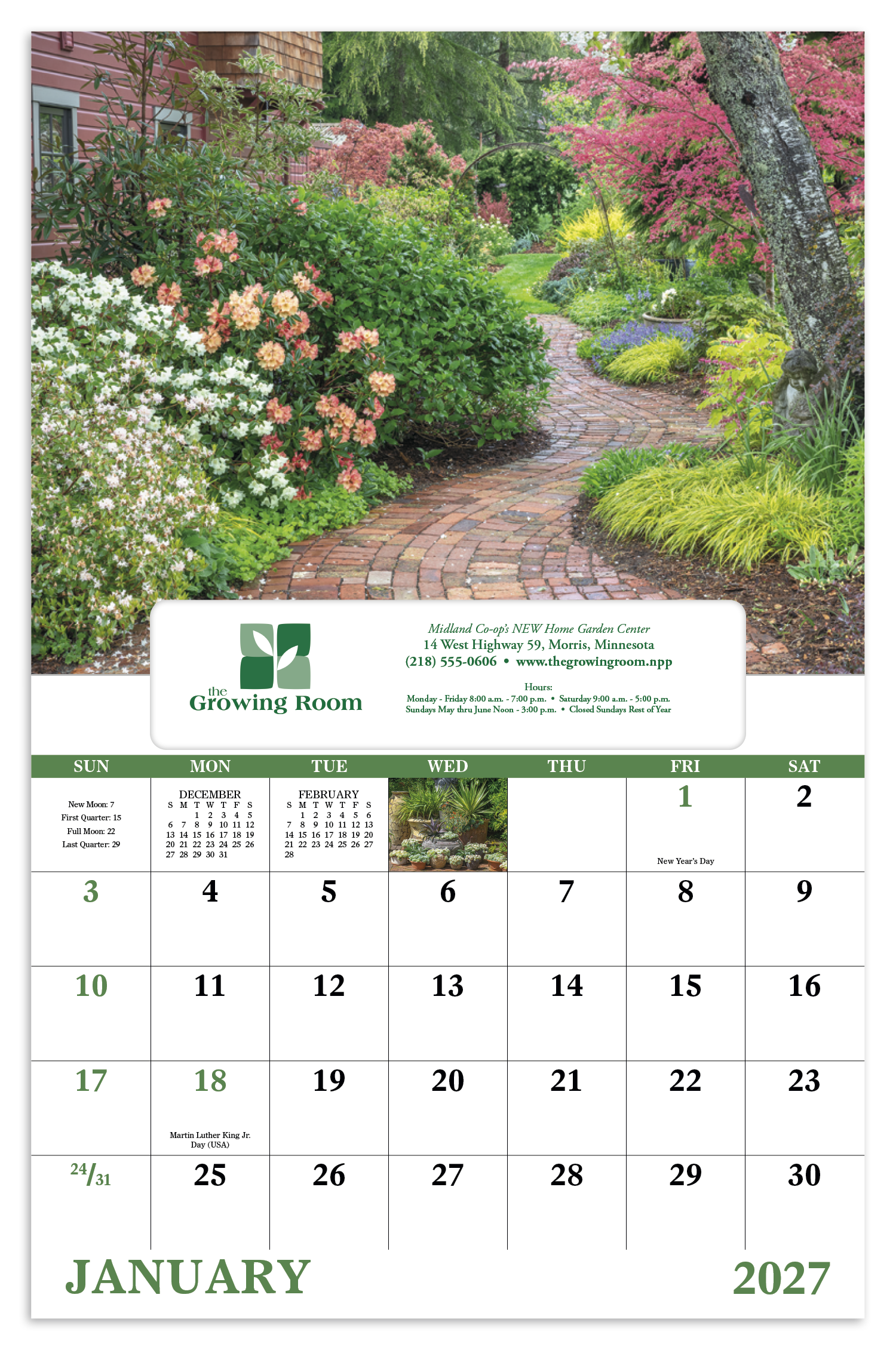 Good Value™ Garden Walk - Window Calendar 22