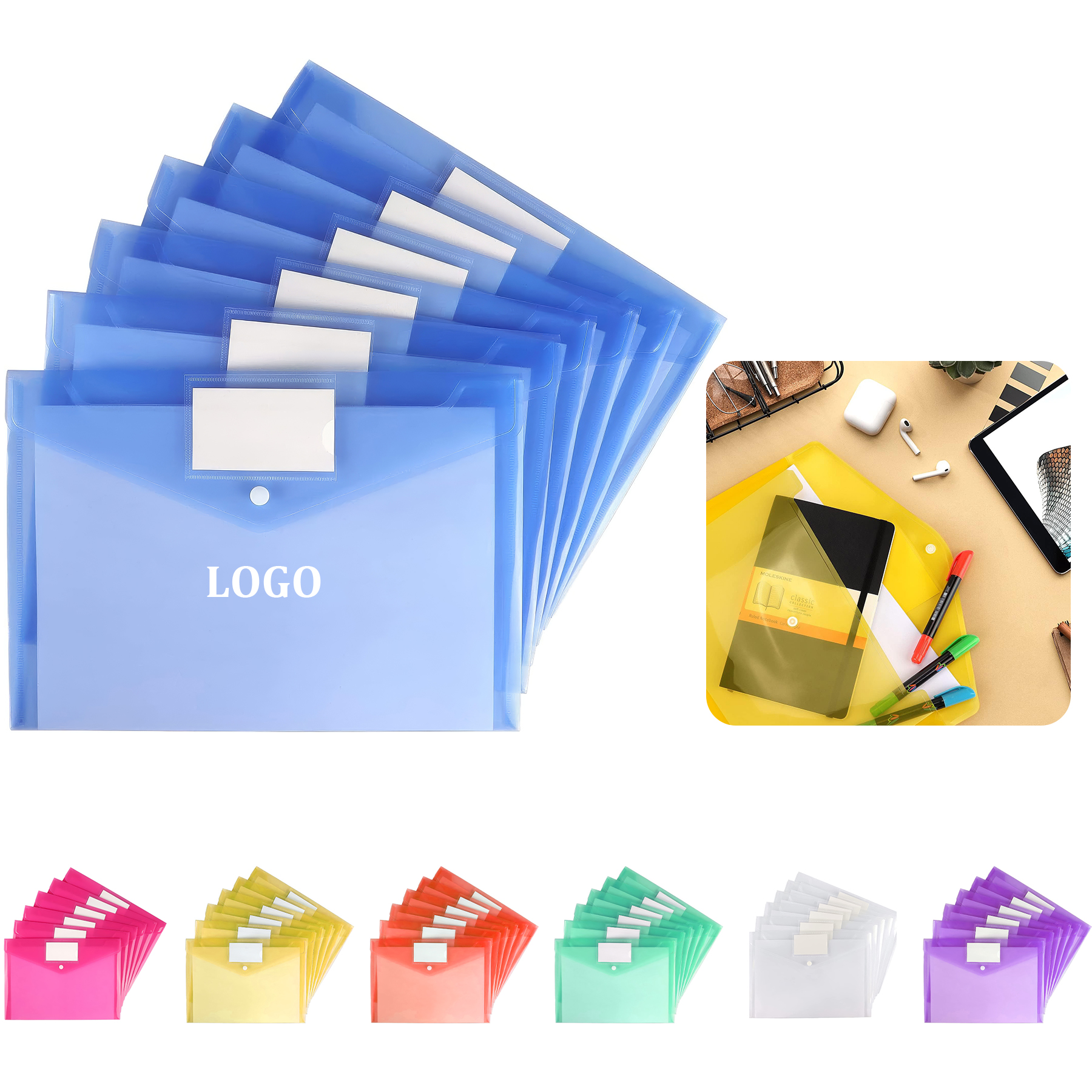 Clear Document Folders Plastic Envelopes 4