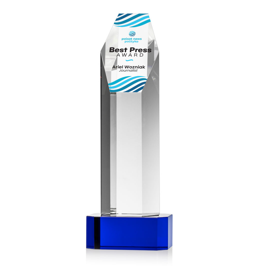 Ashford VividPrint™ Award on Base - Blue 12