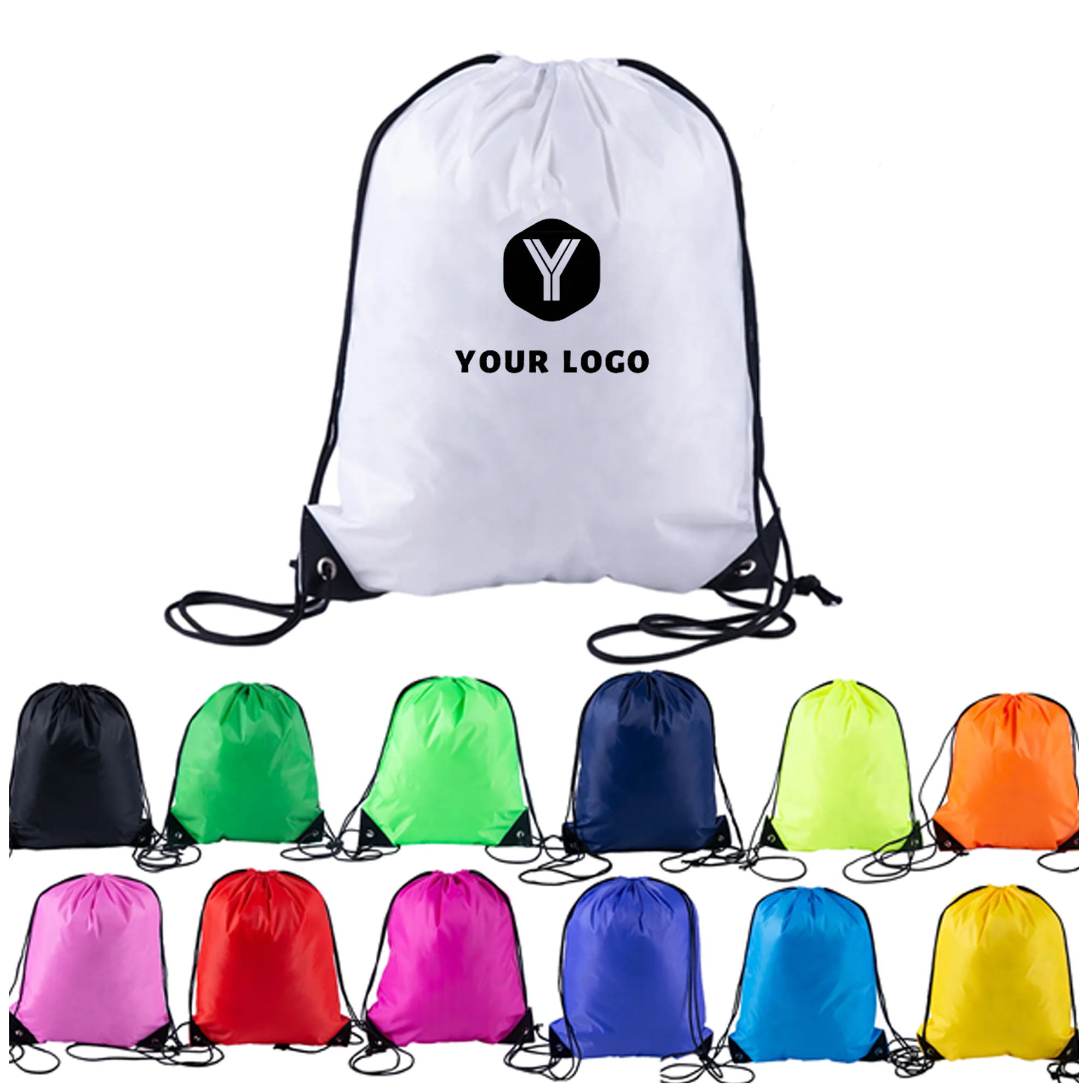 Everyday Waterproof Drawstring Backpack with Logo Space 5