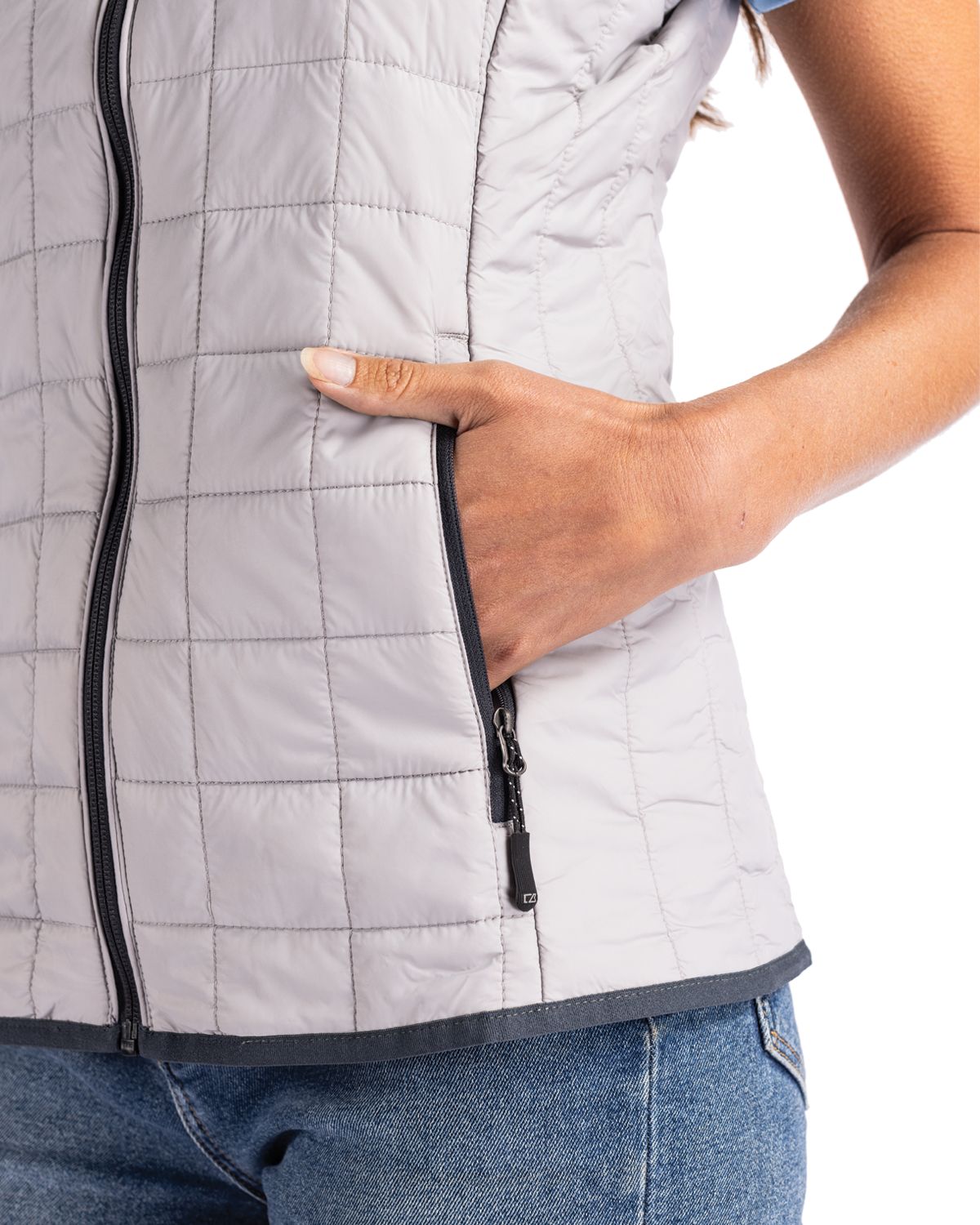 Cutter & Buck Rainier Recycled Insulated Puffer Womens Full Zip Vest 85