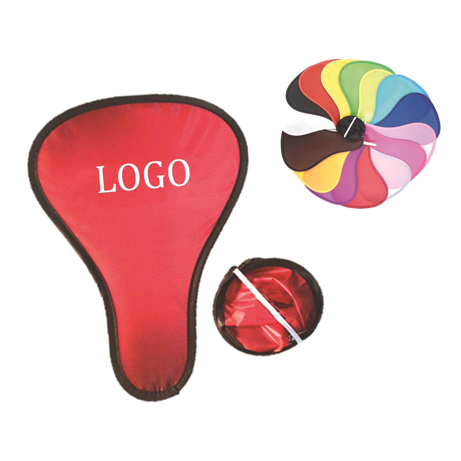 Foldable Polyester Hand Fan With Pouch 3