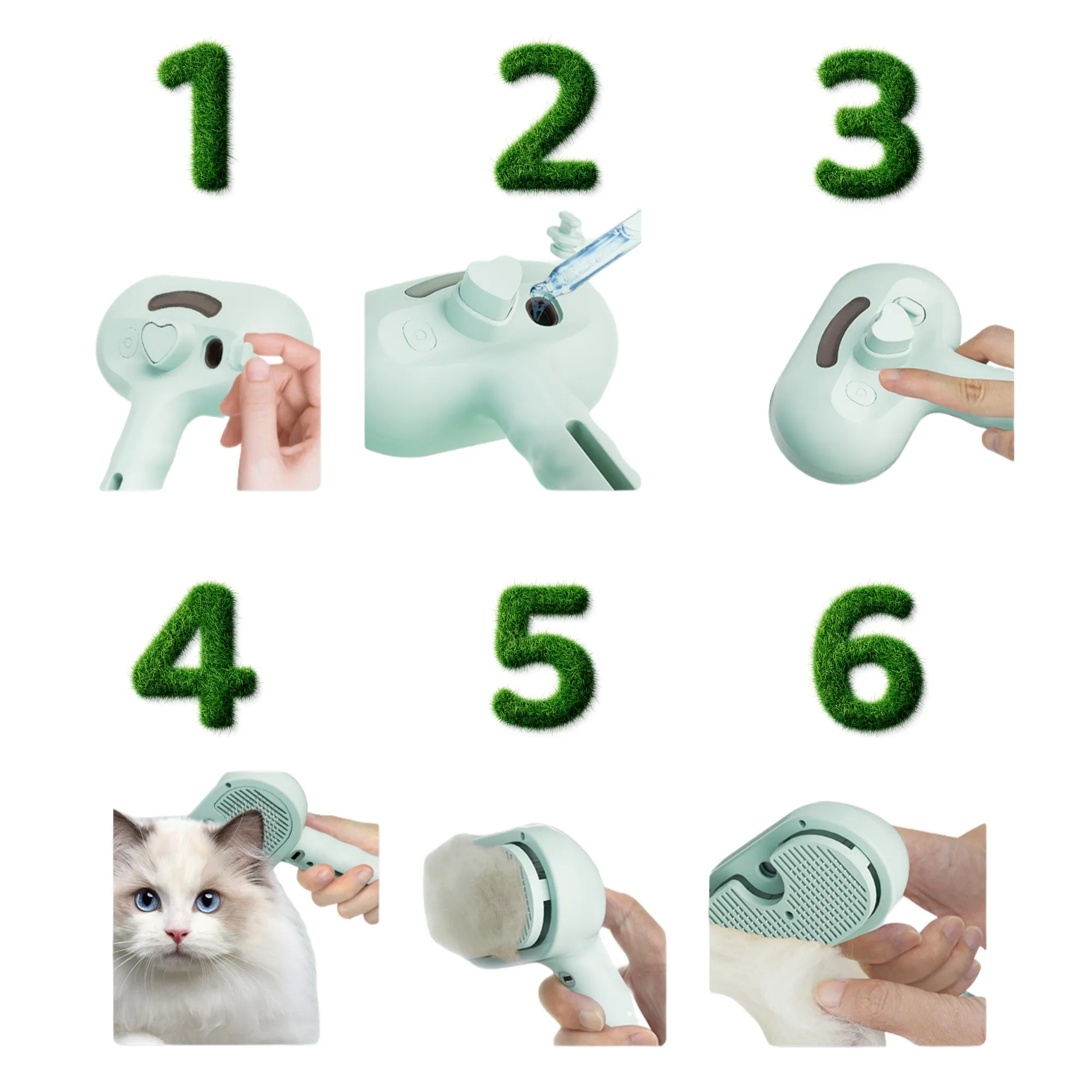 Rechargeable Pet Automatic Spray Styling Comb 2