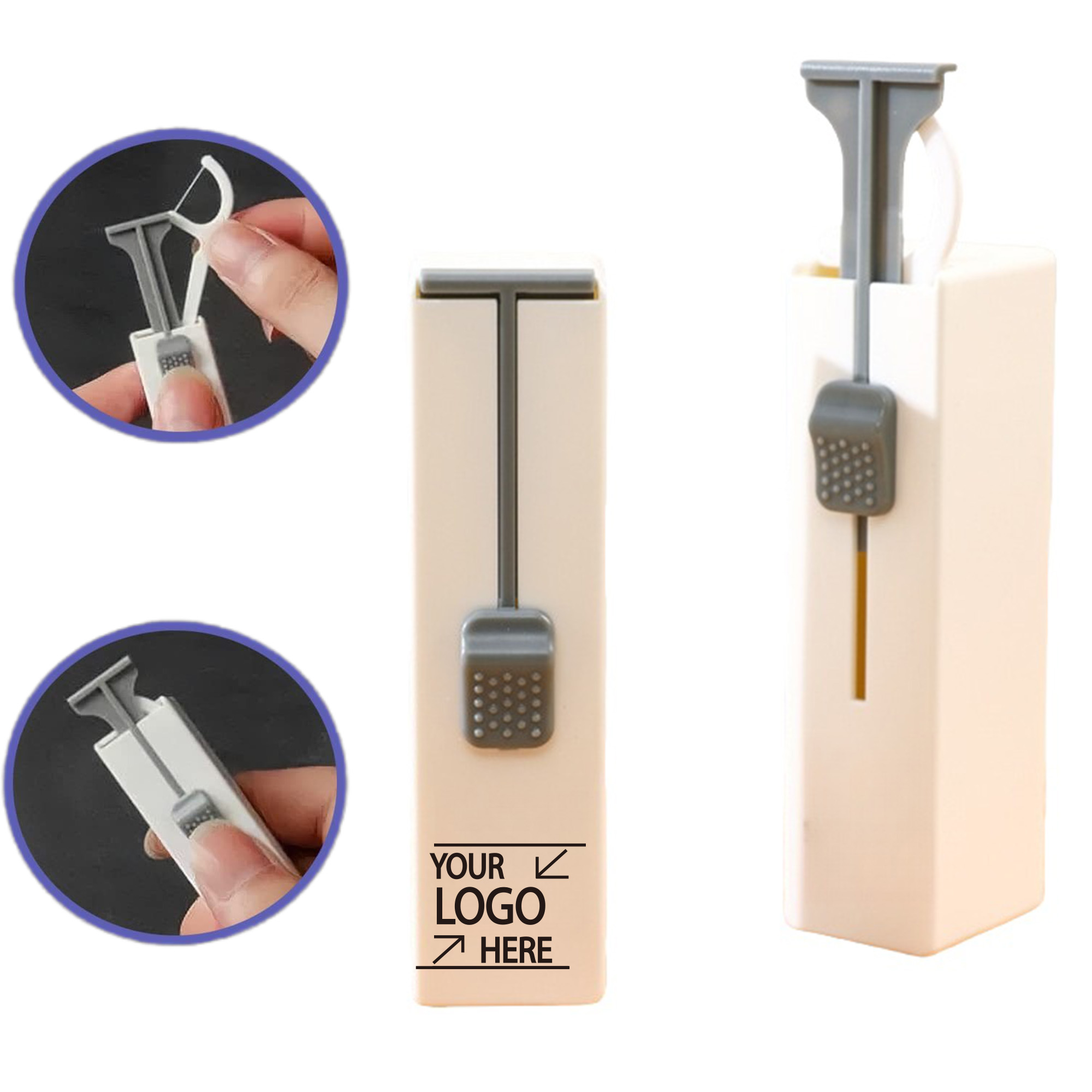 Square Pop-up Dental Floss Case 2