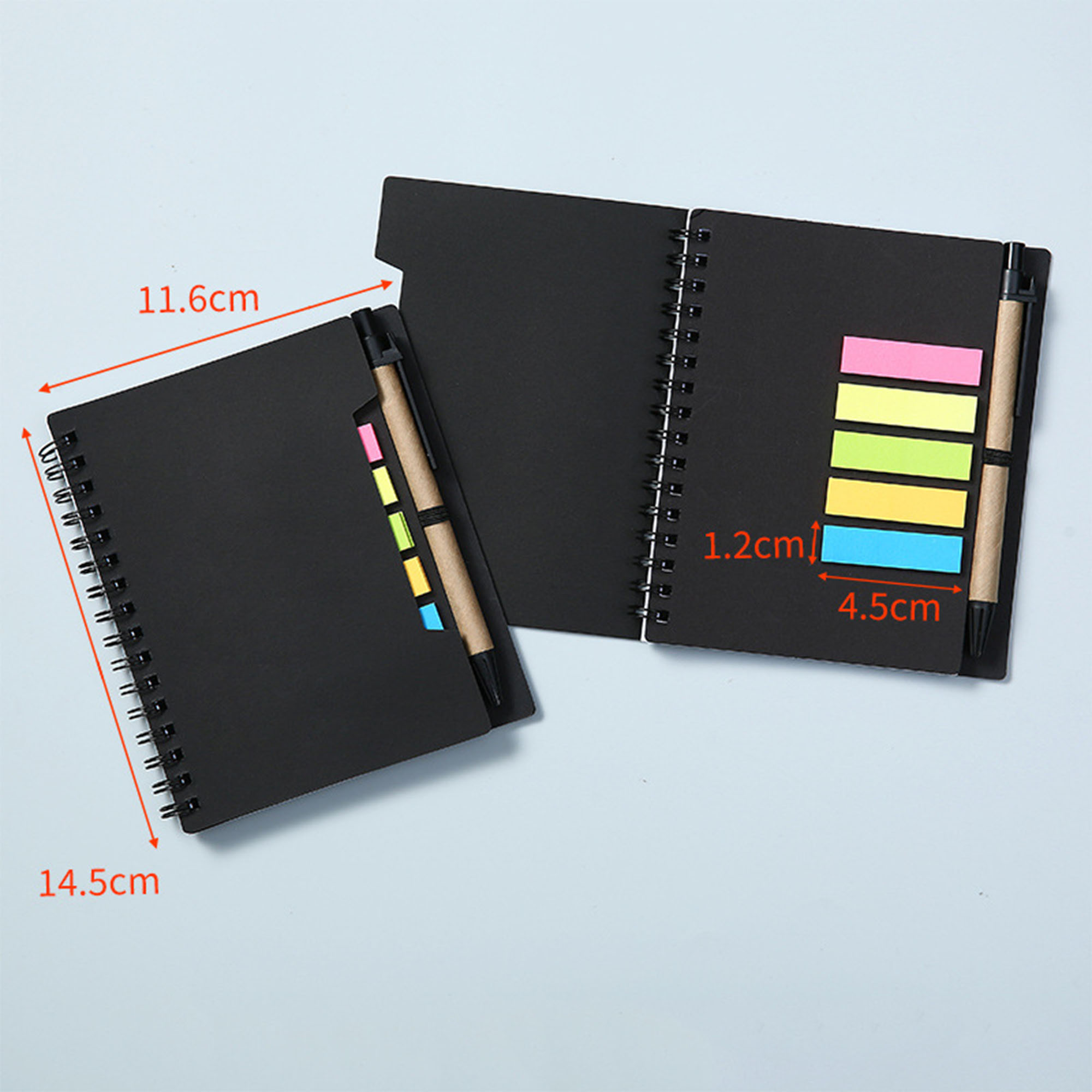 Spiral Notebook with Pen & Sticky Notes 4