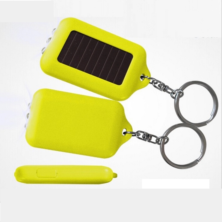 Solar Power Flashlight Keychain 2