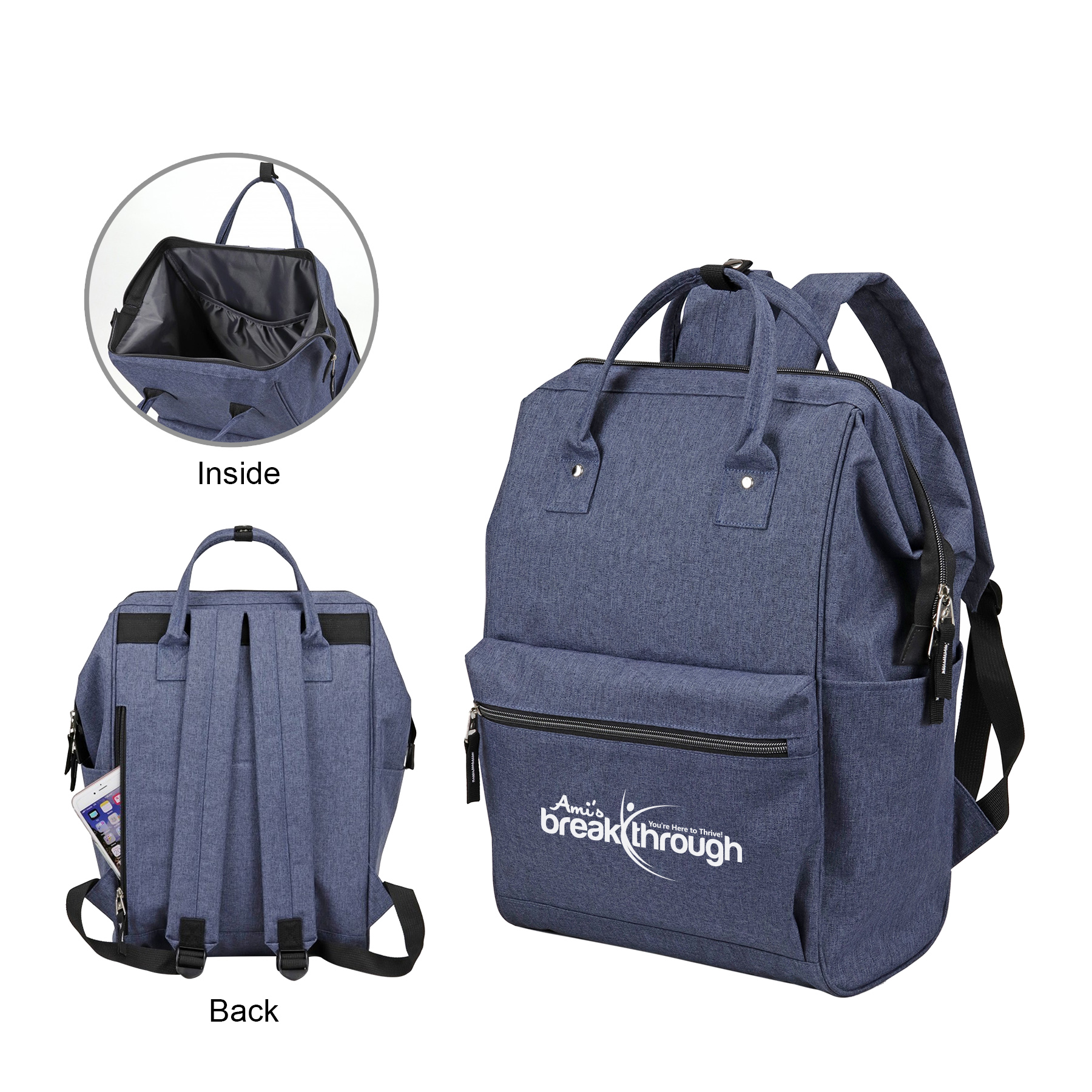Metro Wide-Mouth Padded Laptop Backpack 4