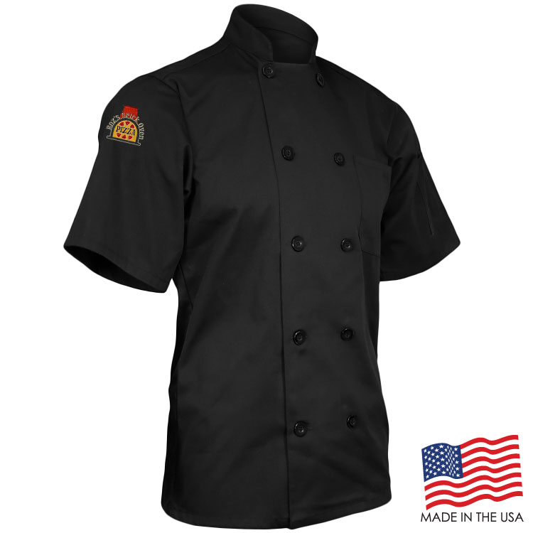 Classic Chef Coat with Short Sleeves (EMBROIDERED LOGO) 6