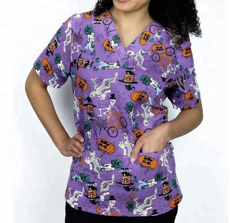 Custom Cotton All-Over Print Scrubs 2