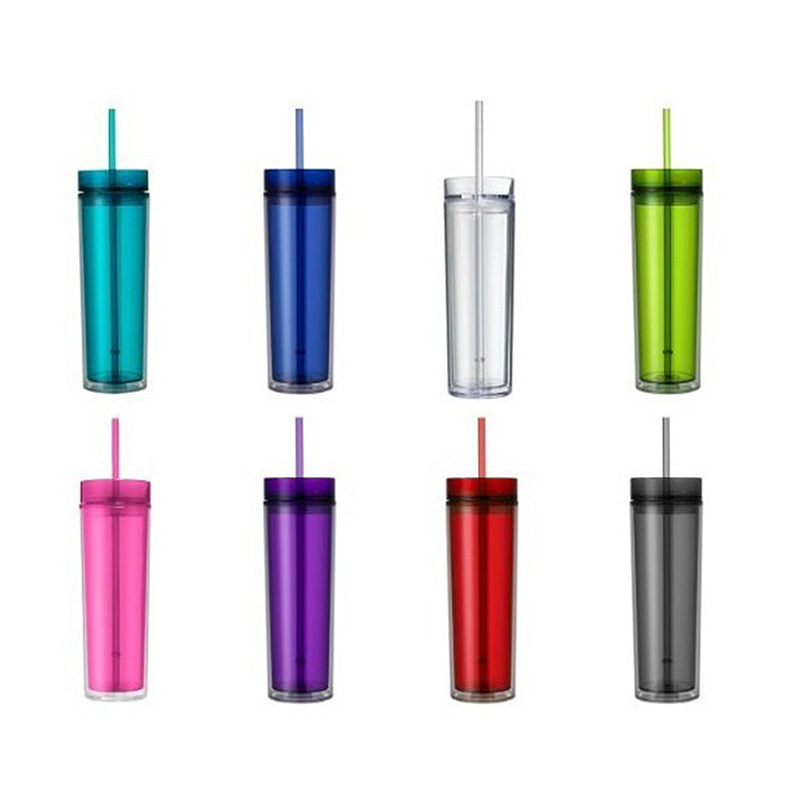 Plastic Reusable Cup With Straws 3