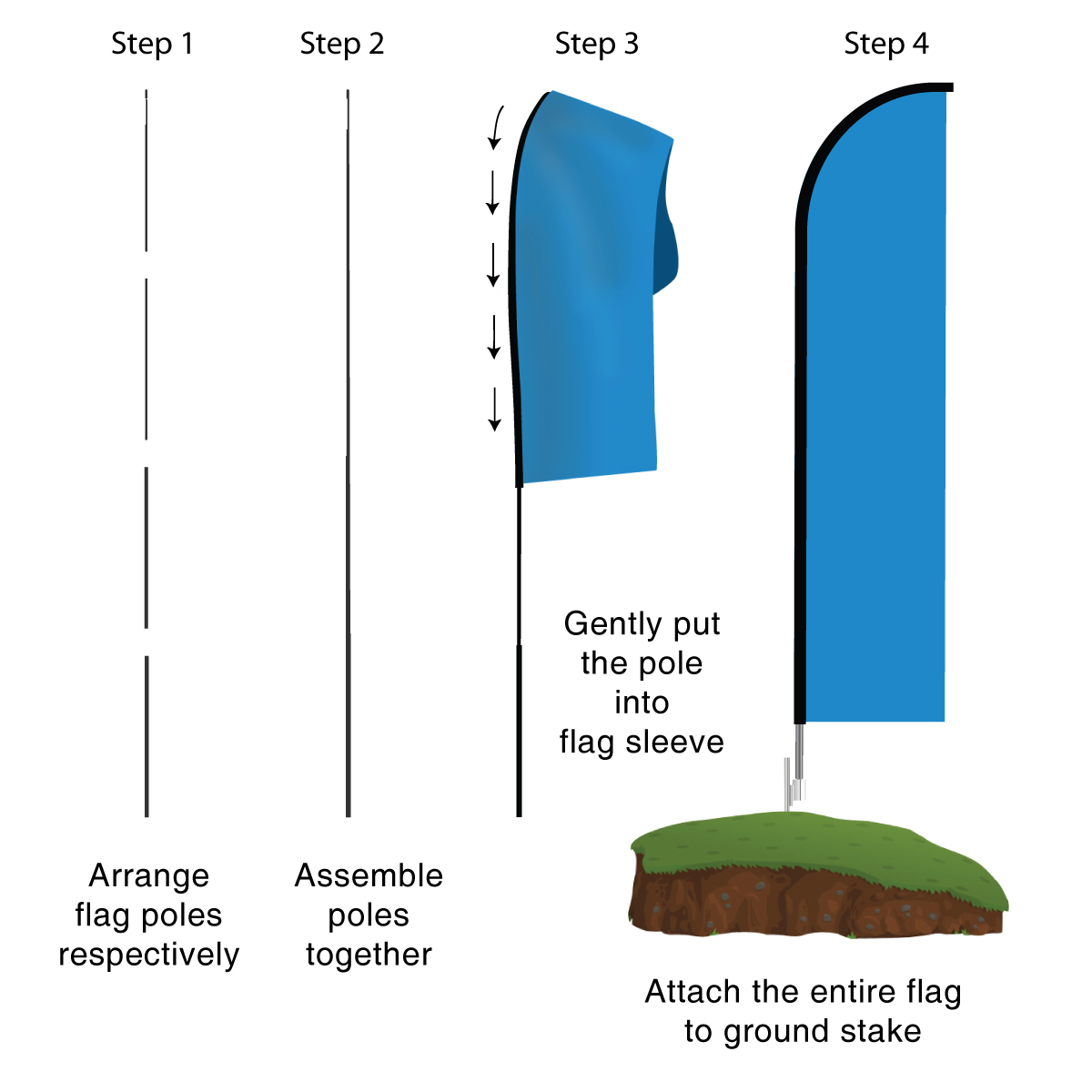 Bakery Sign Flag Kit 15' Feet Feather Flag Sign feather banners Outdoor Banner 4