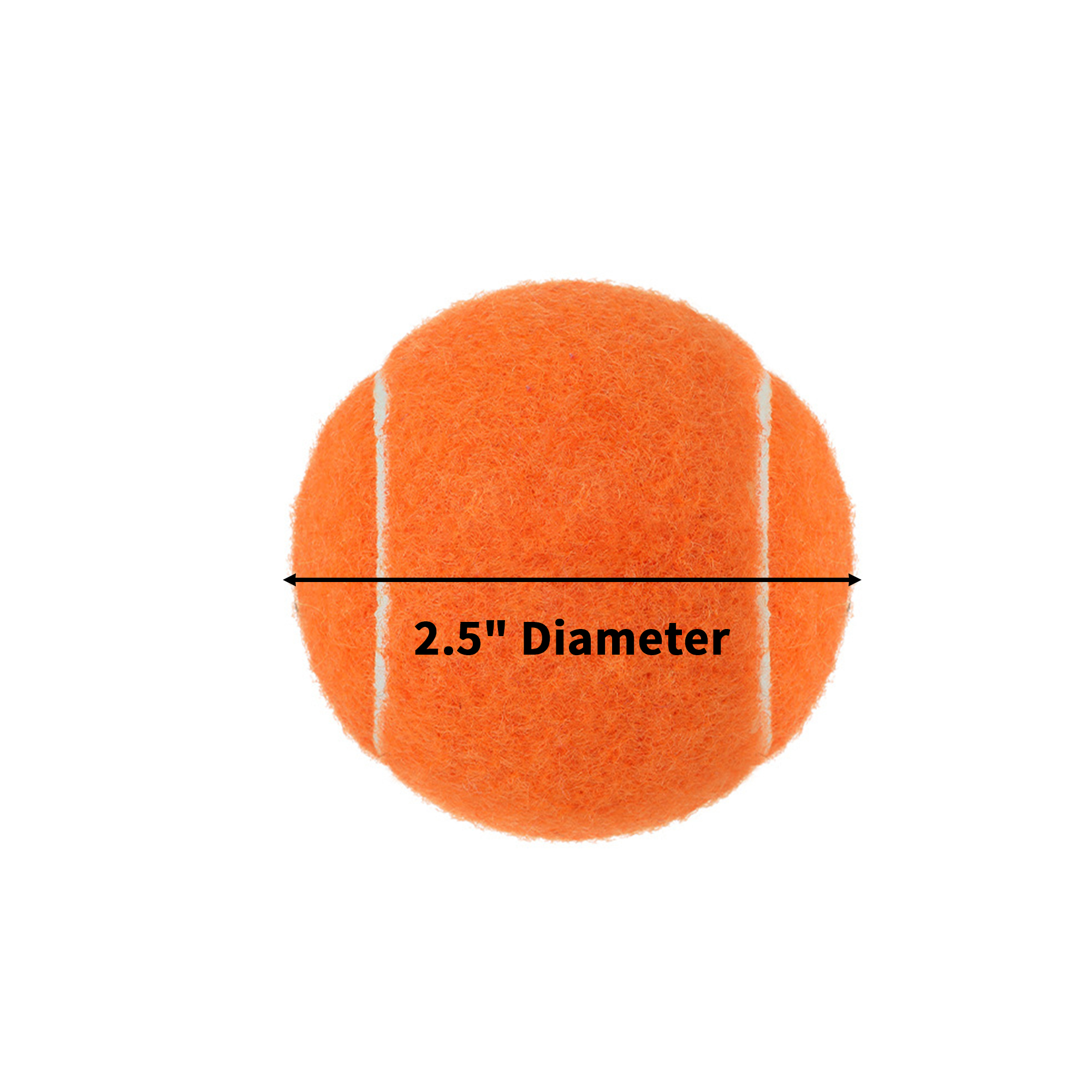 Training Fetch Rubber Felt Ball 2.5" 22