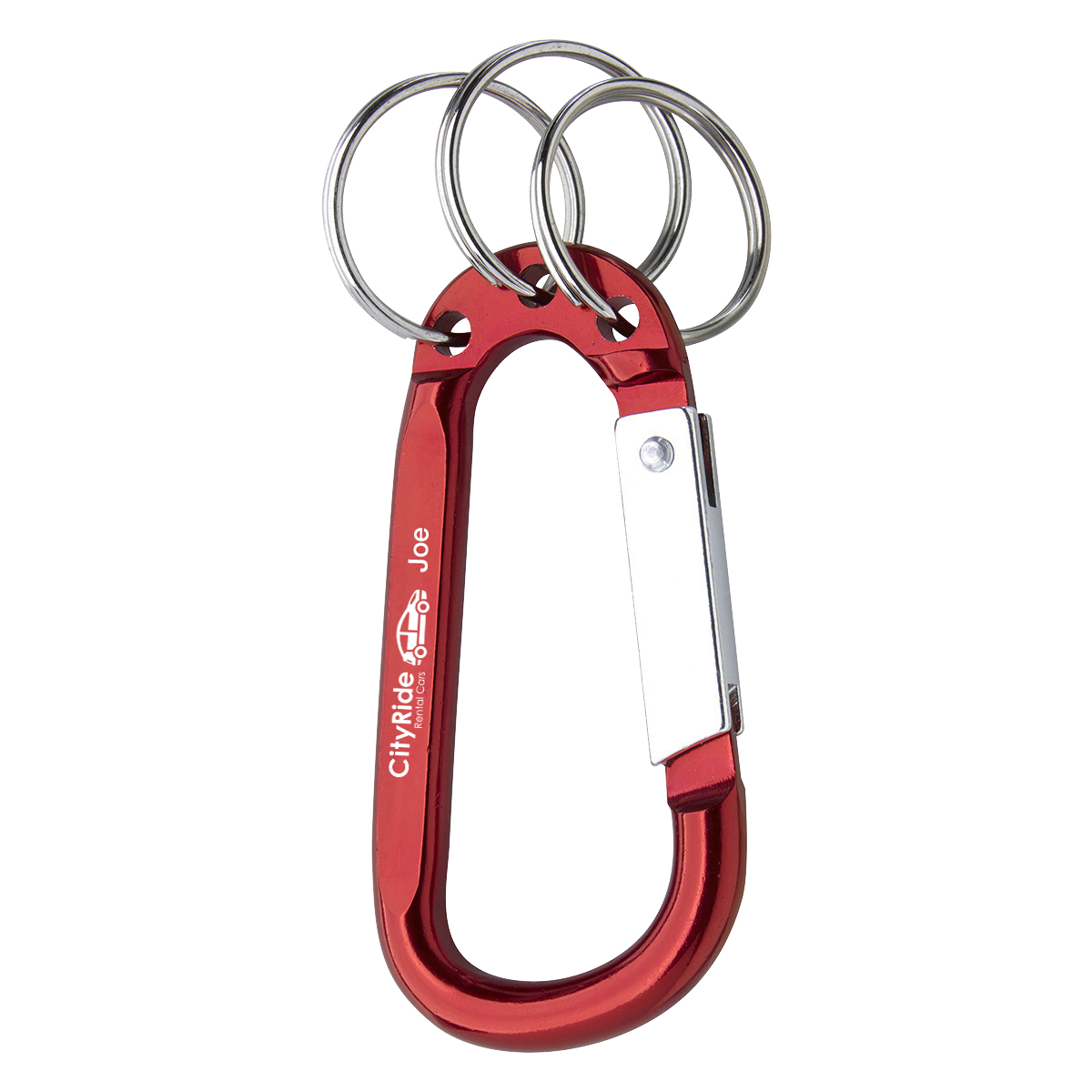 8mm Carabiner With Triple Split Ring 1