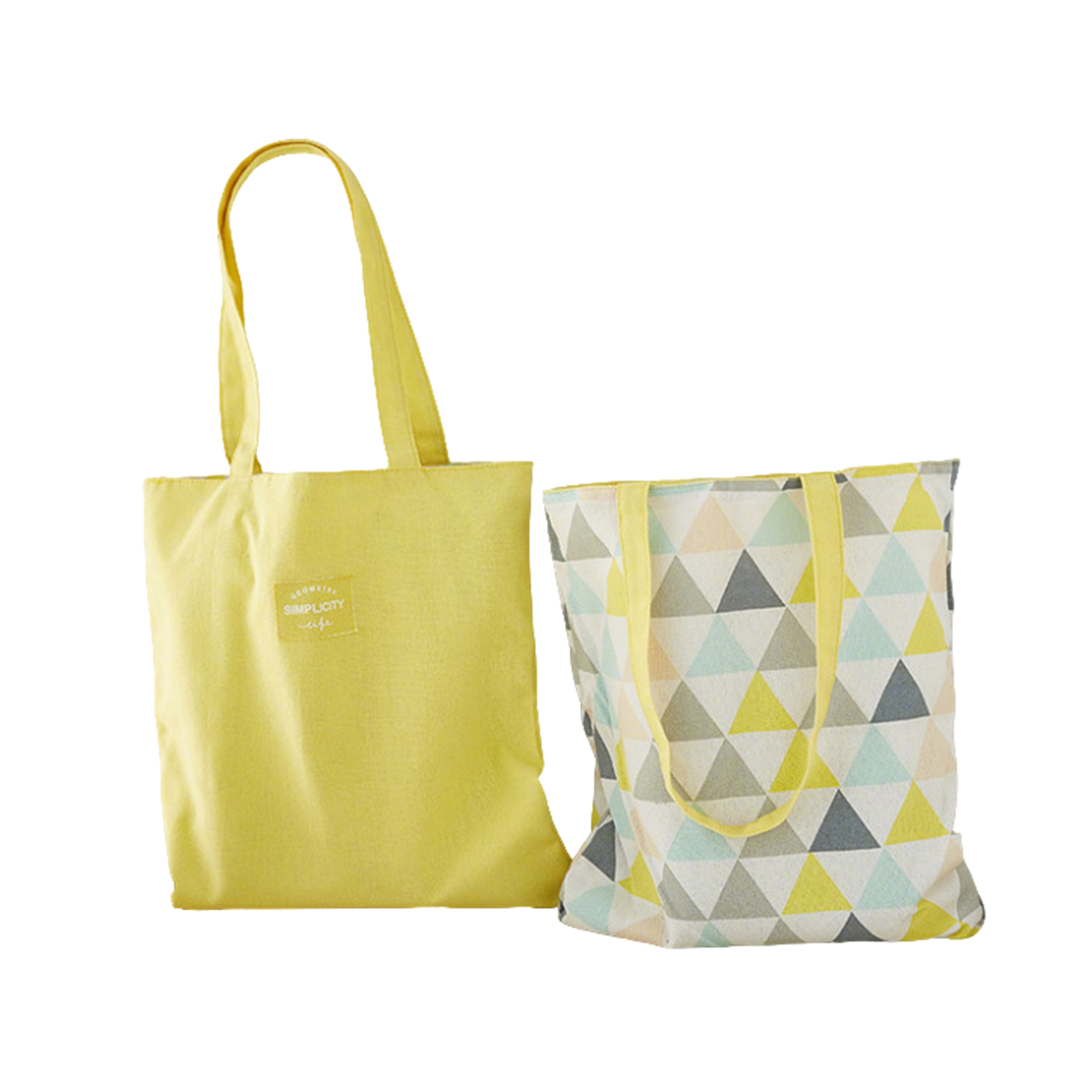 Reversible Cotton Carry Tote Double Layer 16" x 13.5" 11