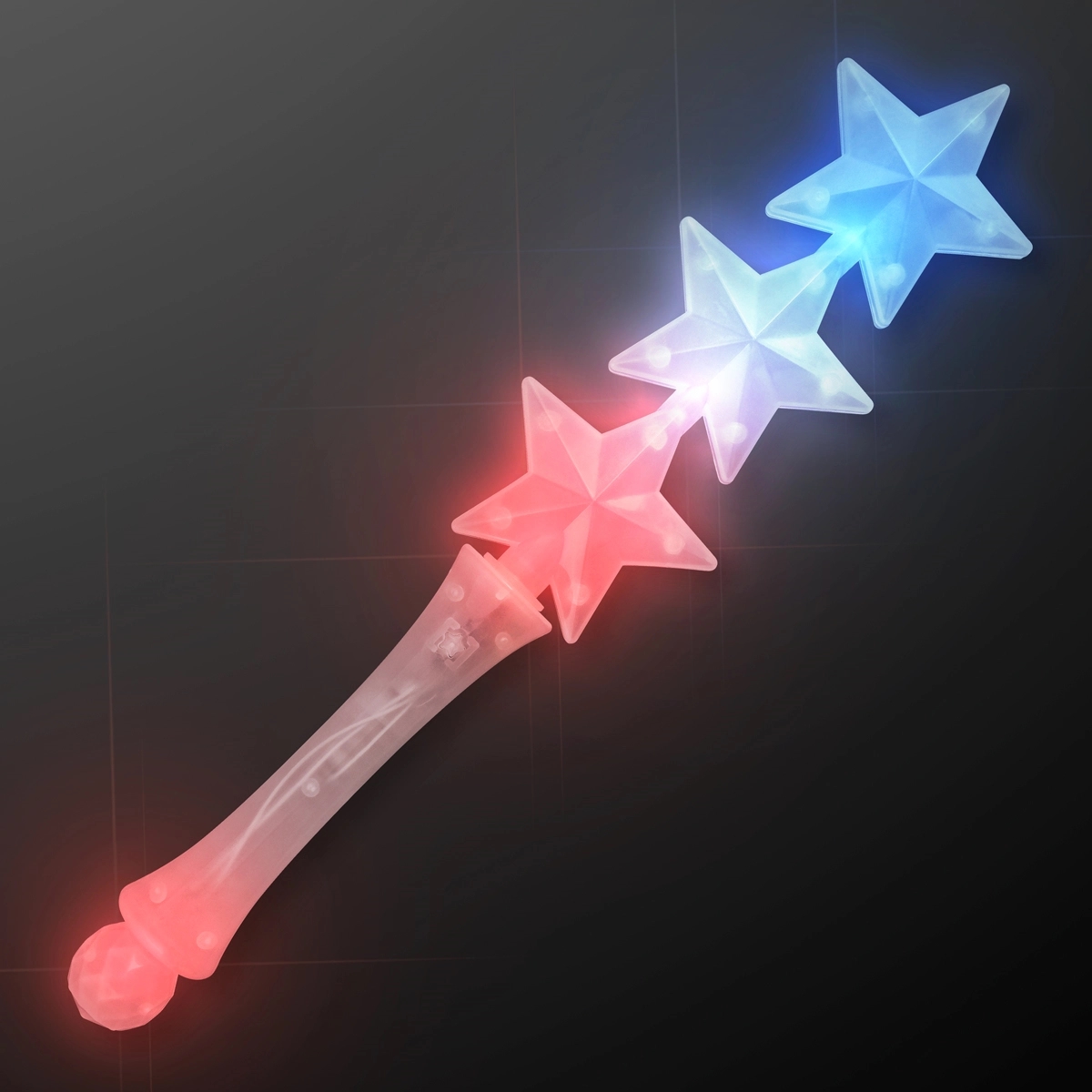 Triple Star Light Up Flashing Wand 5