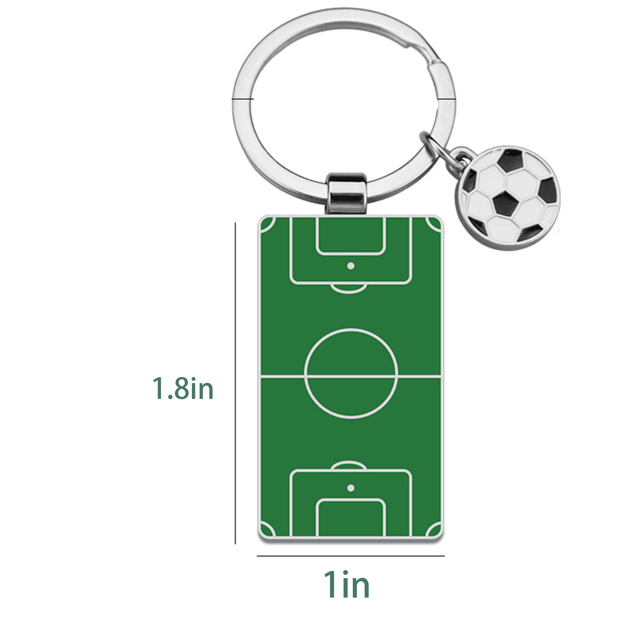 Soccer Pitch And Ball Themed Team Sports Souvenir Keychain Pendant 3