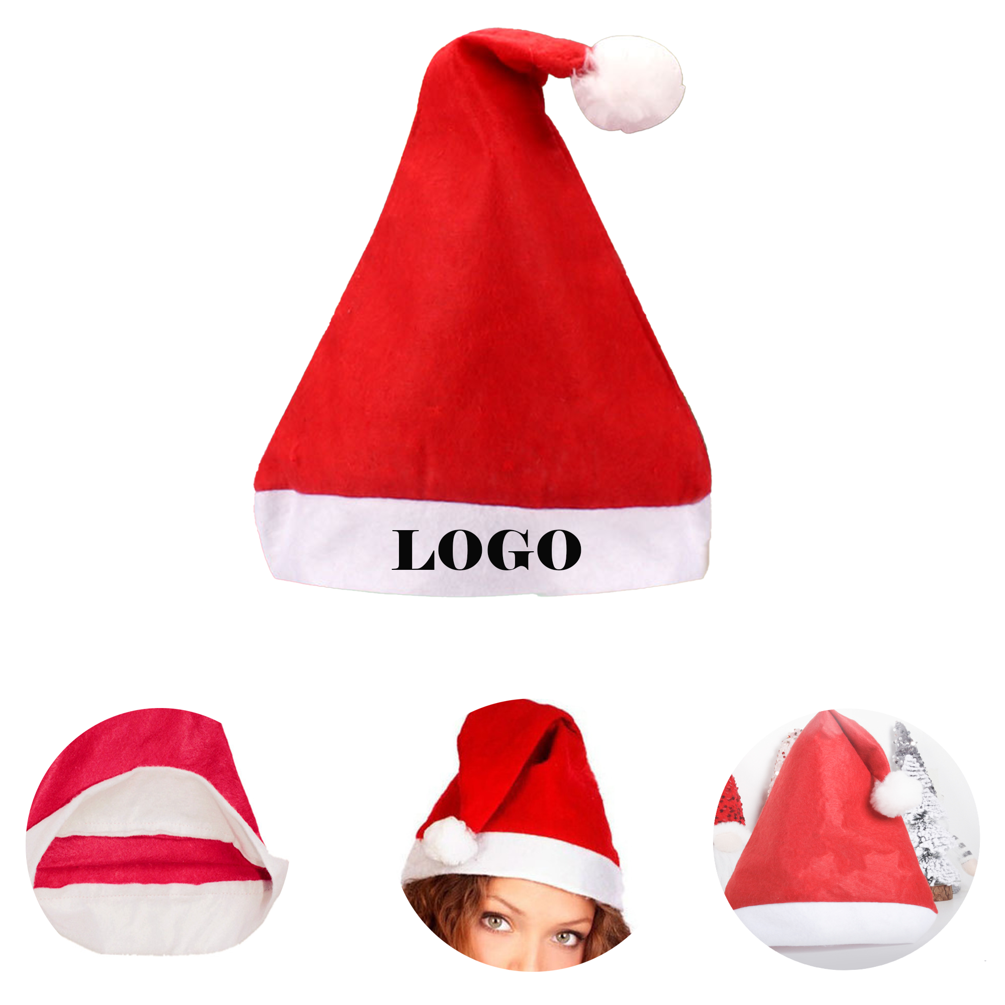 Red Non-Woven Santa Hat MOQ 50 2