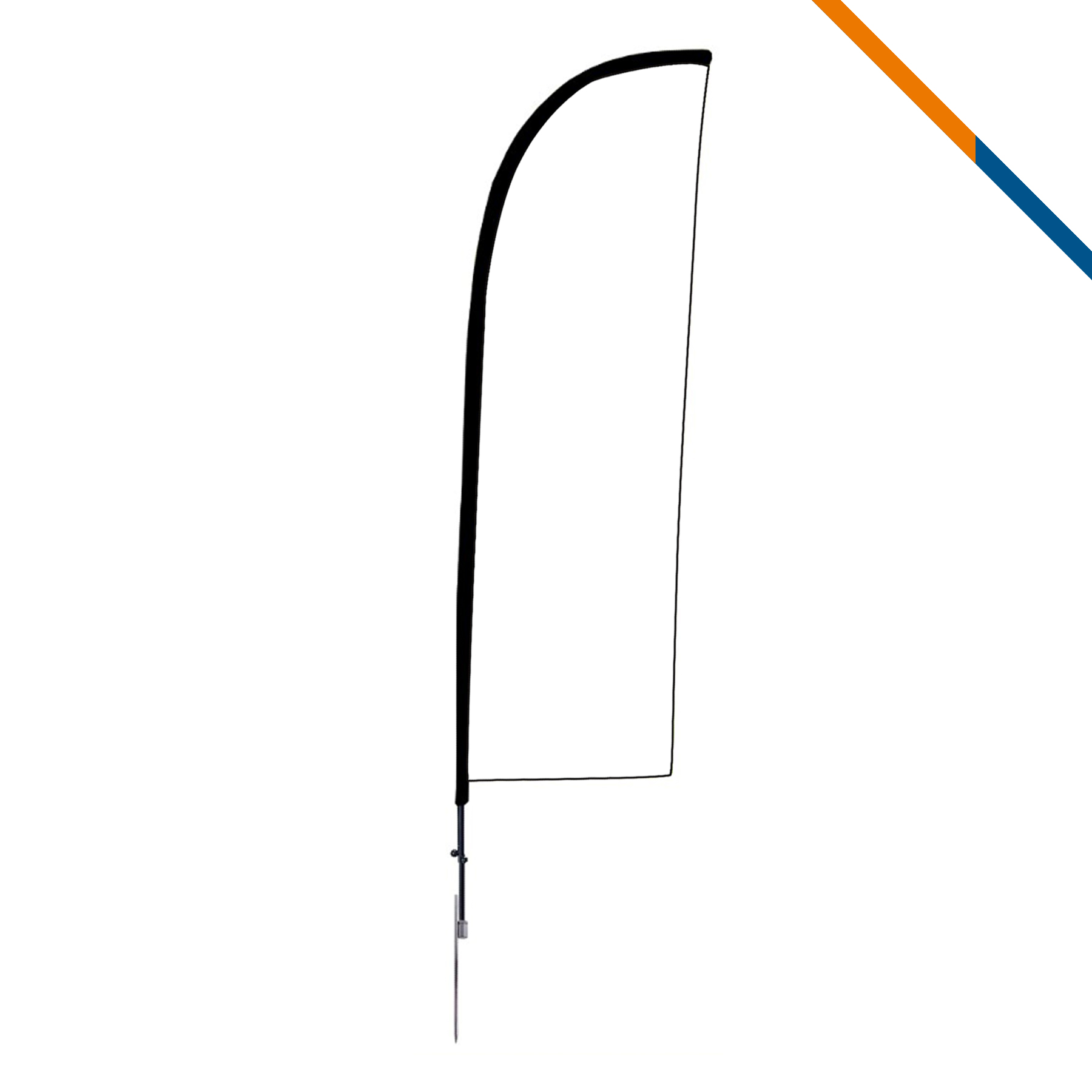 10' Glita Single-Sided Straight Flag 3