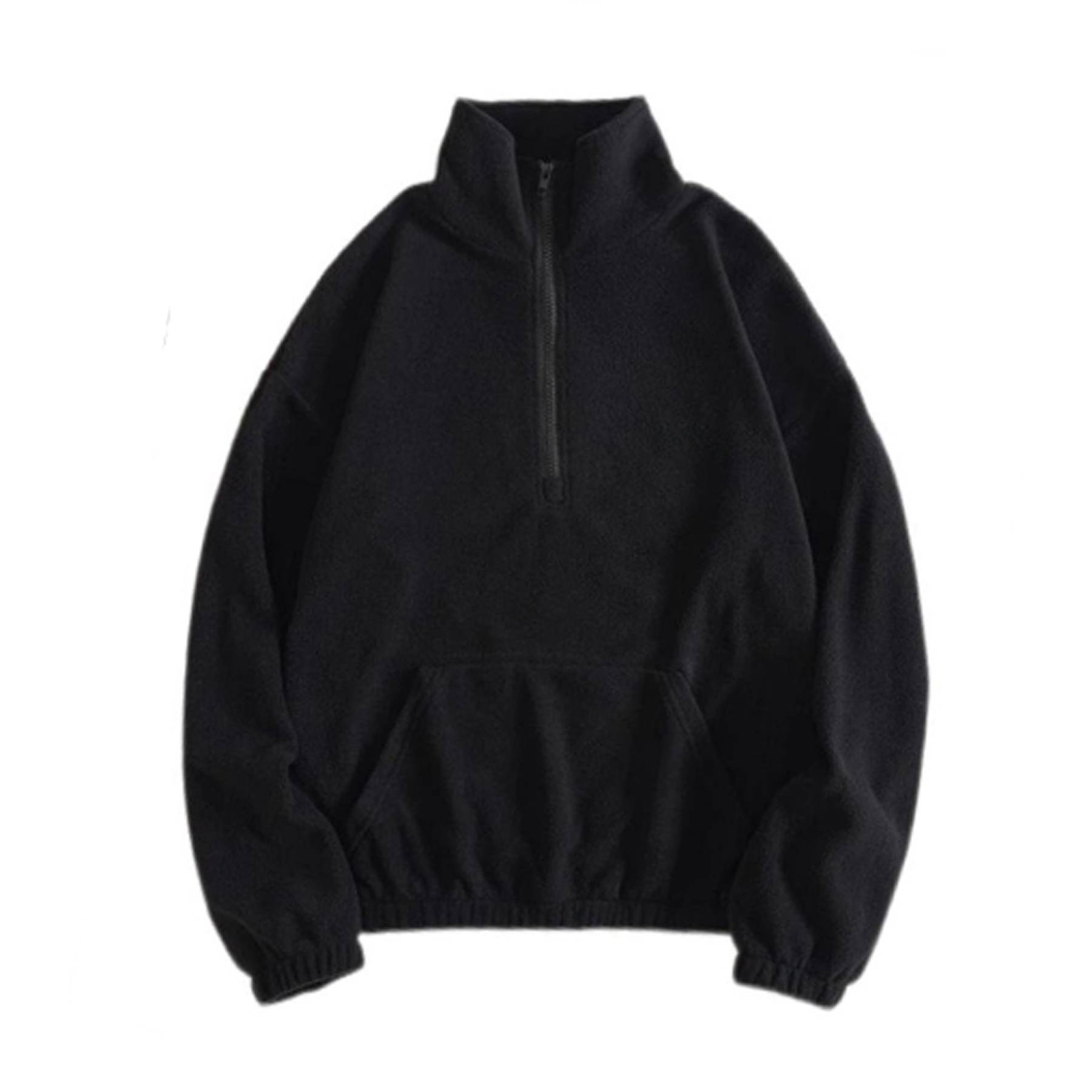Polyester men's stand-up collar half-zip hoodie, custom hoodie or sweatshirt with logo imprint 2