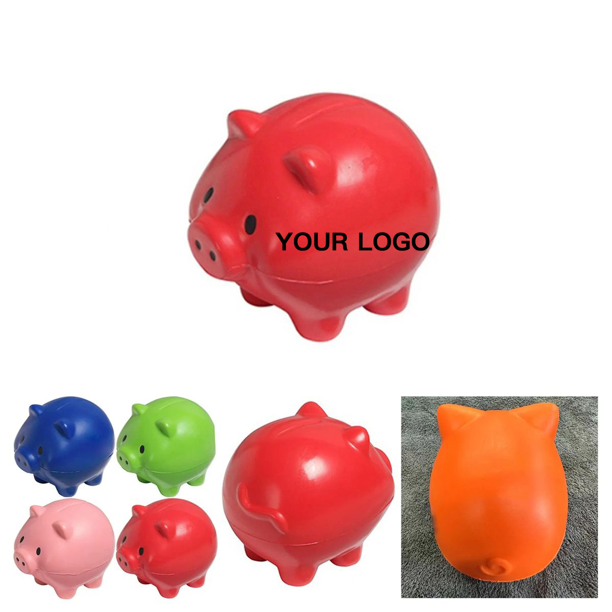 PU Soft Pig Shaped Stress Ball 2