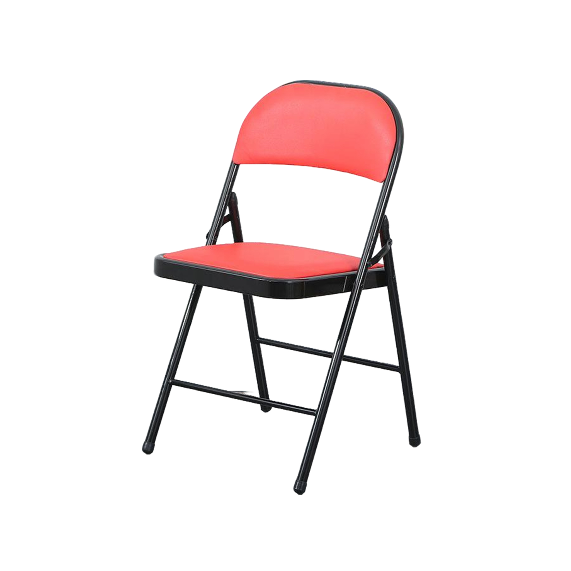 Foldable Iron Chair With PVC Leather Cushion 4