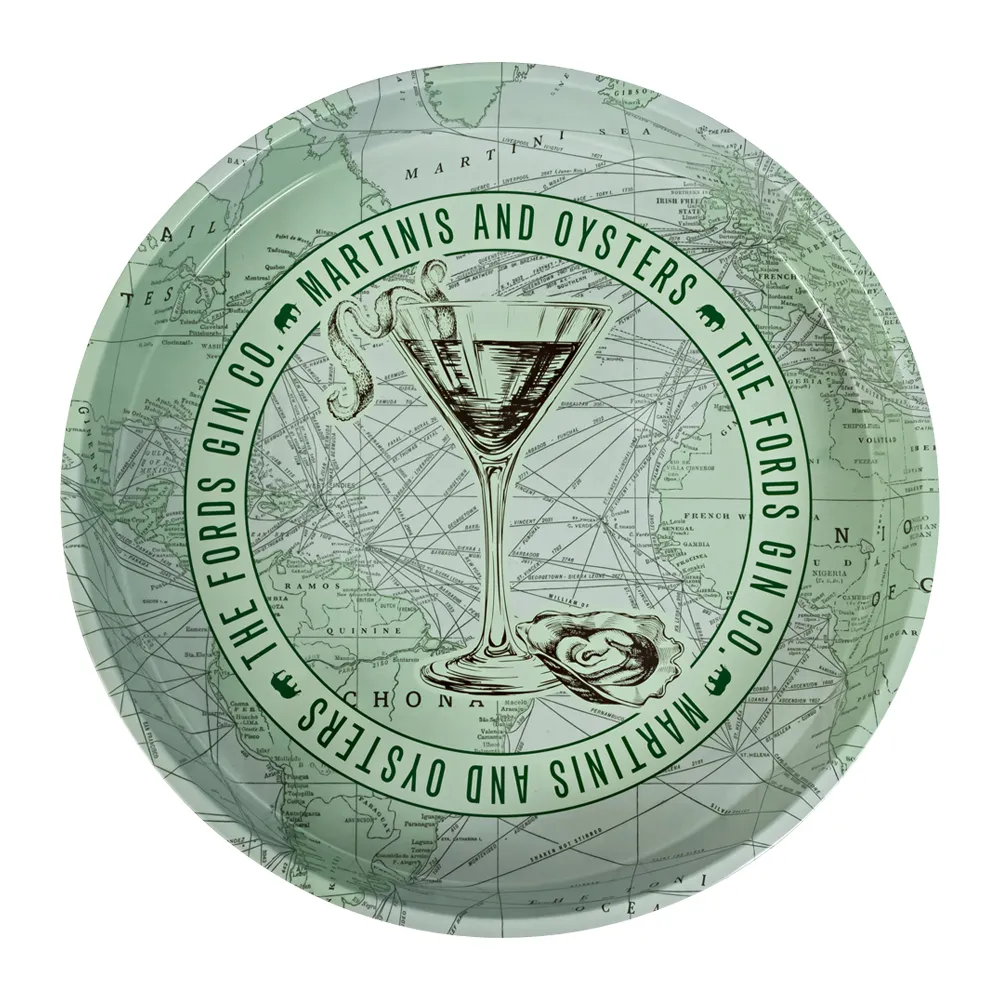Large Round Beverage Tray 8