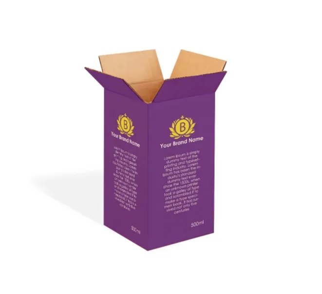 Tall Boxes - Brown (Printed), promotional household item with logo imprint 3