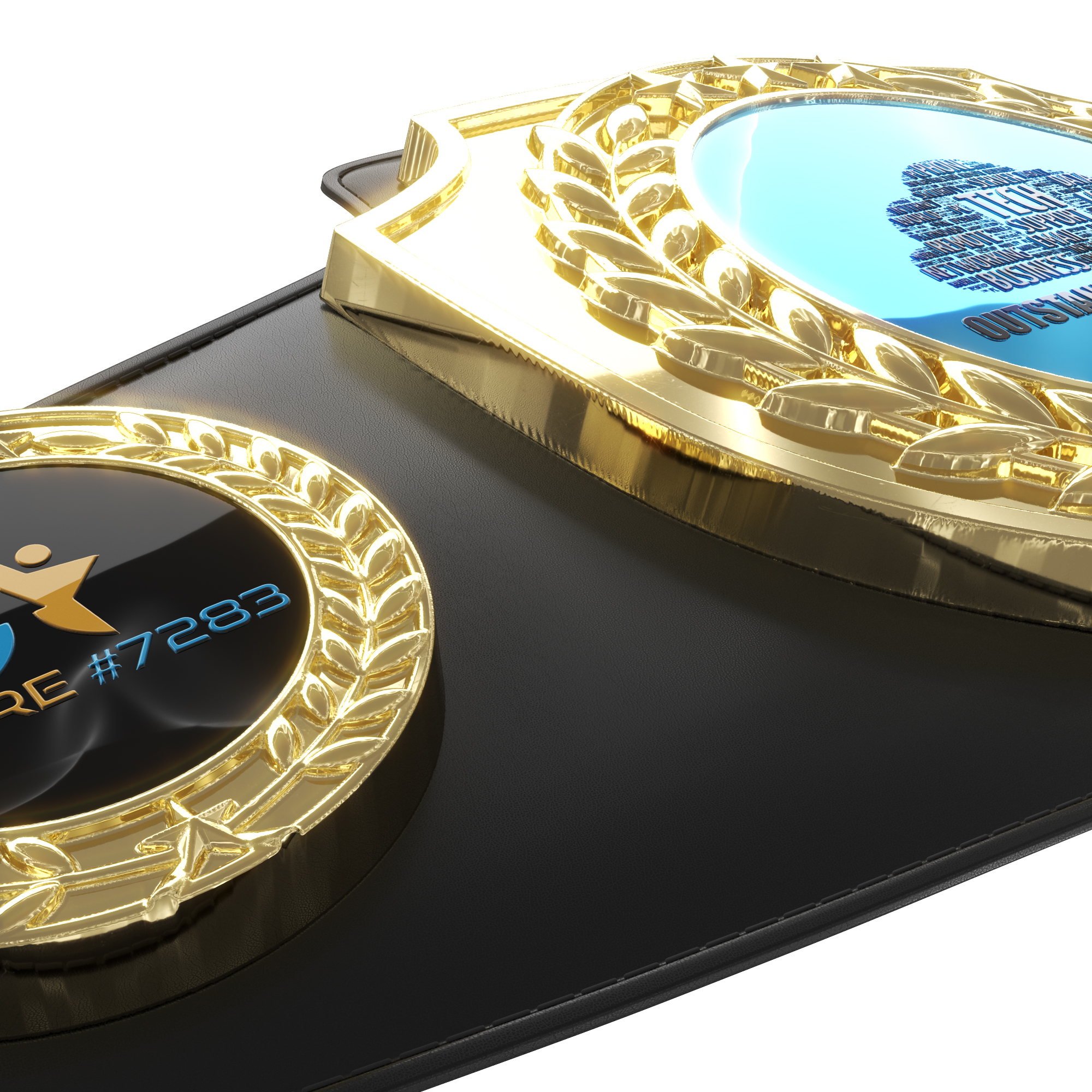 Express Vibraprint® Bright Champion Award Shield Belt 2