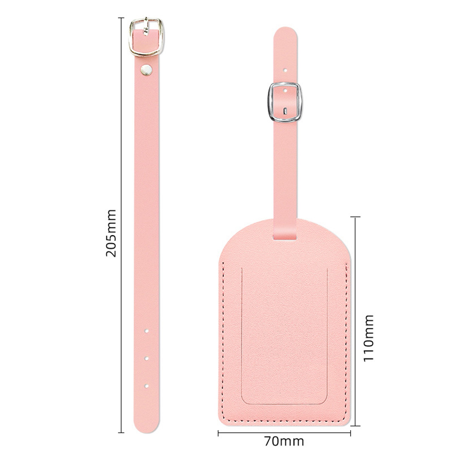 Custom PU Leather Privacy Luggage Tag 3
