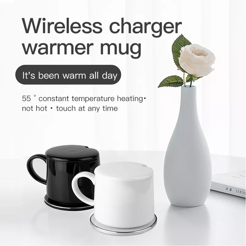 2 IN 1 Heating Mug Warmer Set with Wireless Charger 1