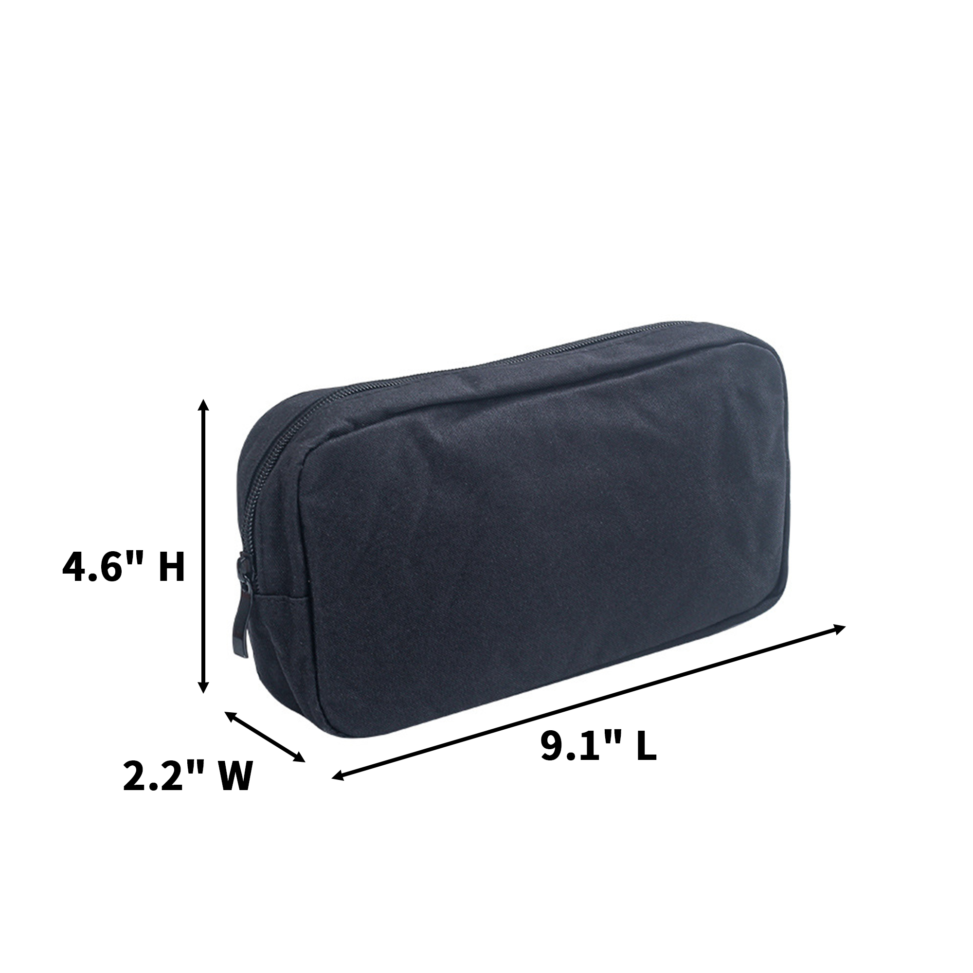 Waterproof Oxford Zipper Organizer Bag 9.1 x 2.2 x 4.6" 4