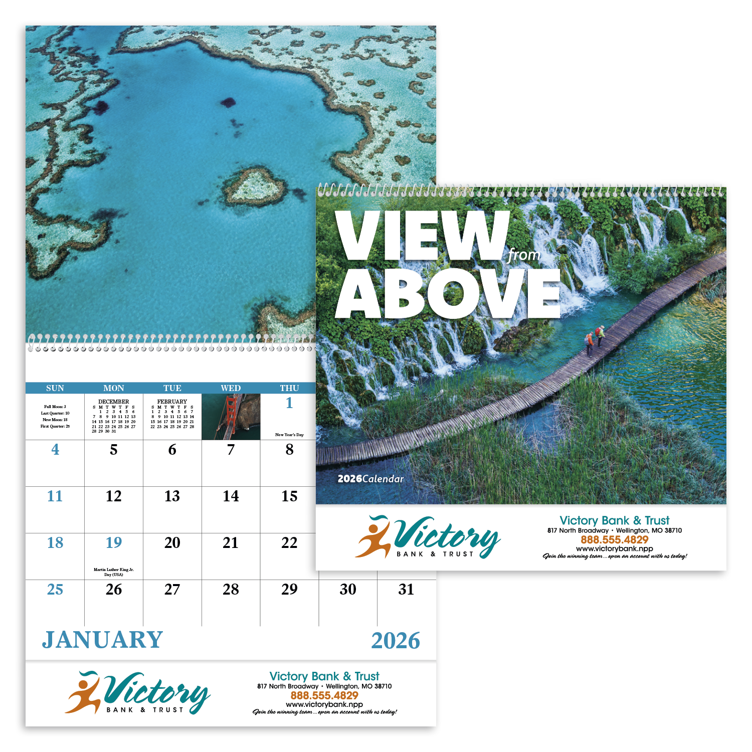 Good Value™ View from Above - Spiral Calendar 39