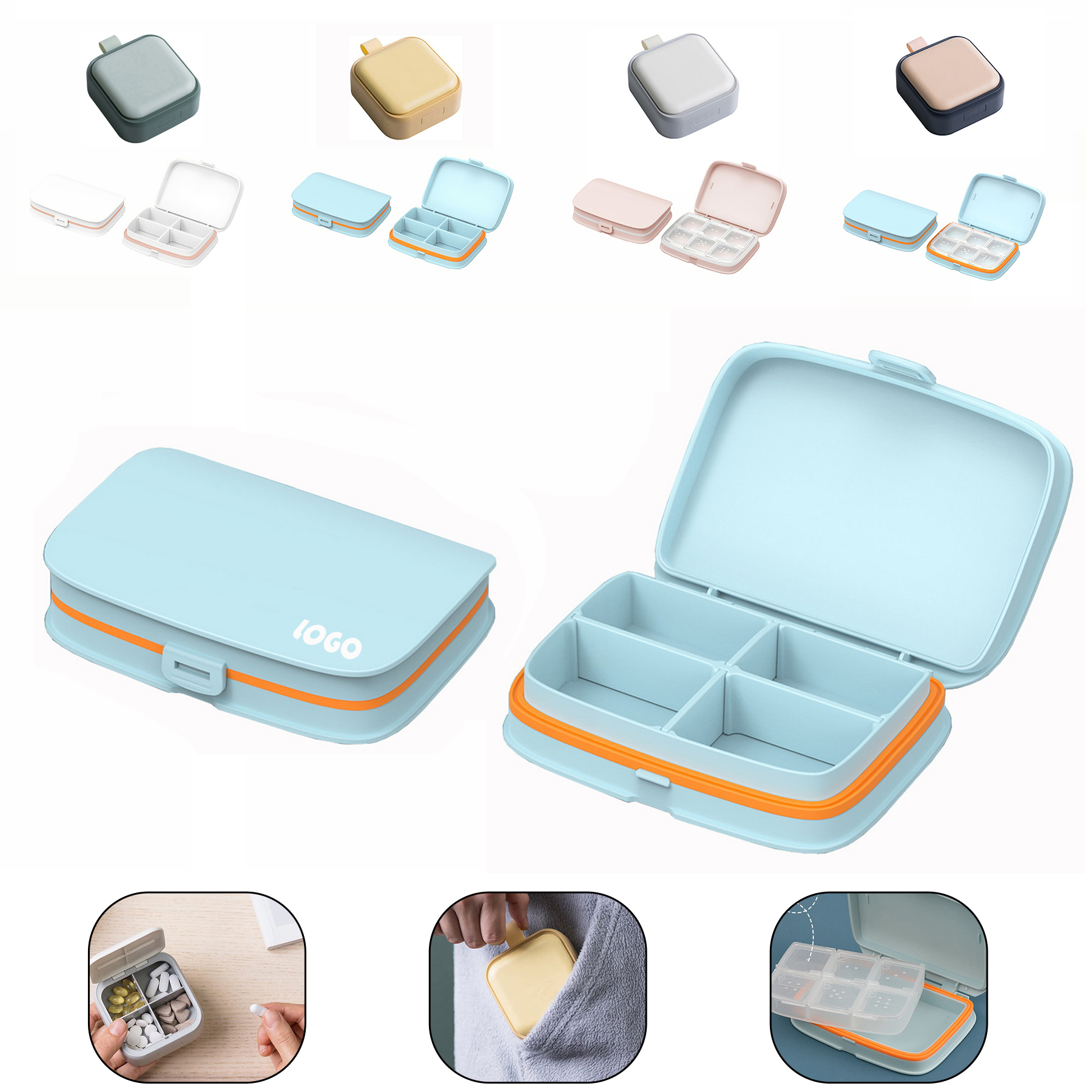 ABS Material Travel Pill Box 4