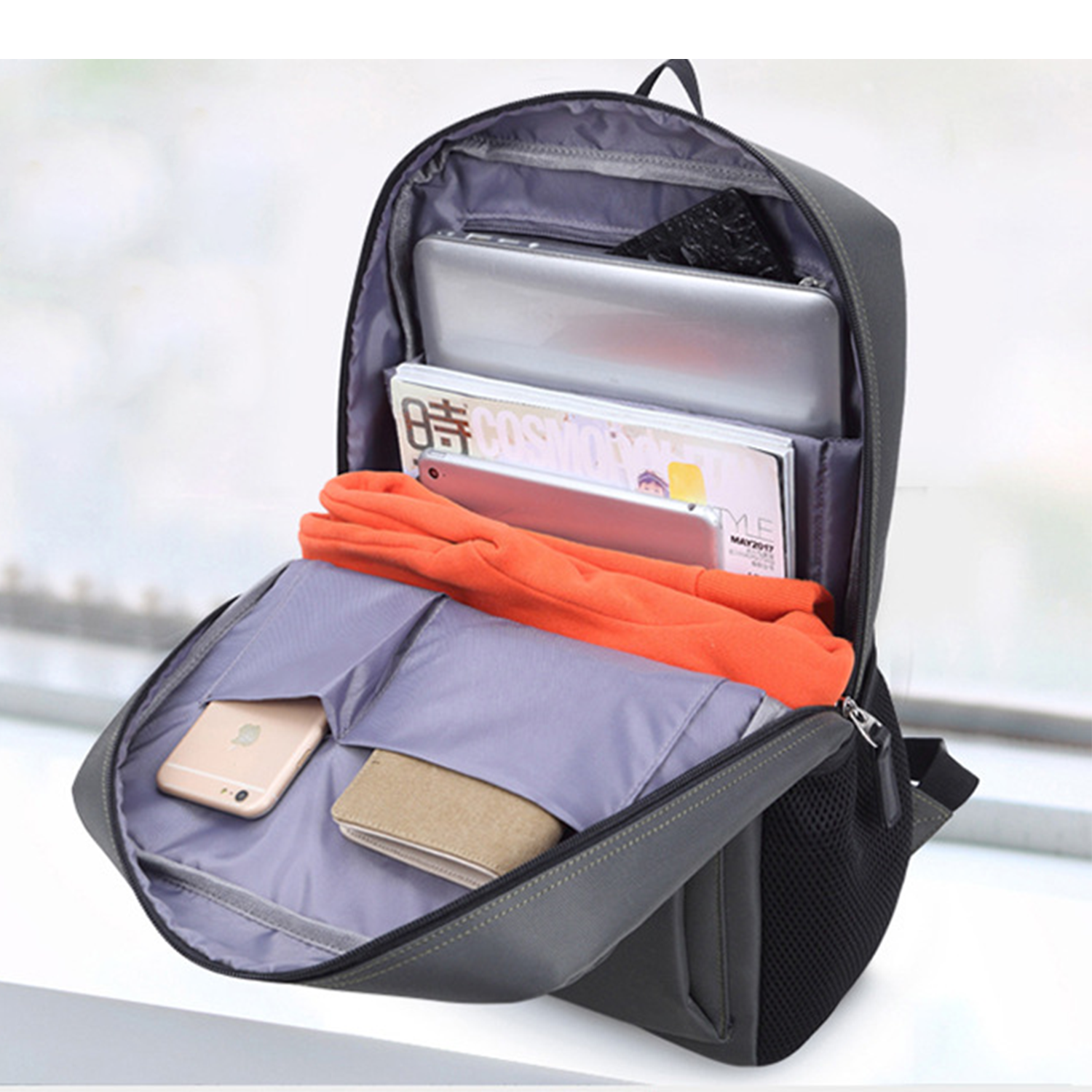 Nylon Water Resistant College Backpack 4